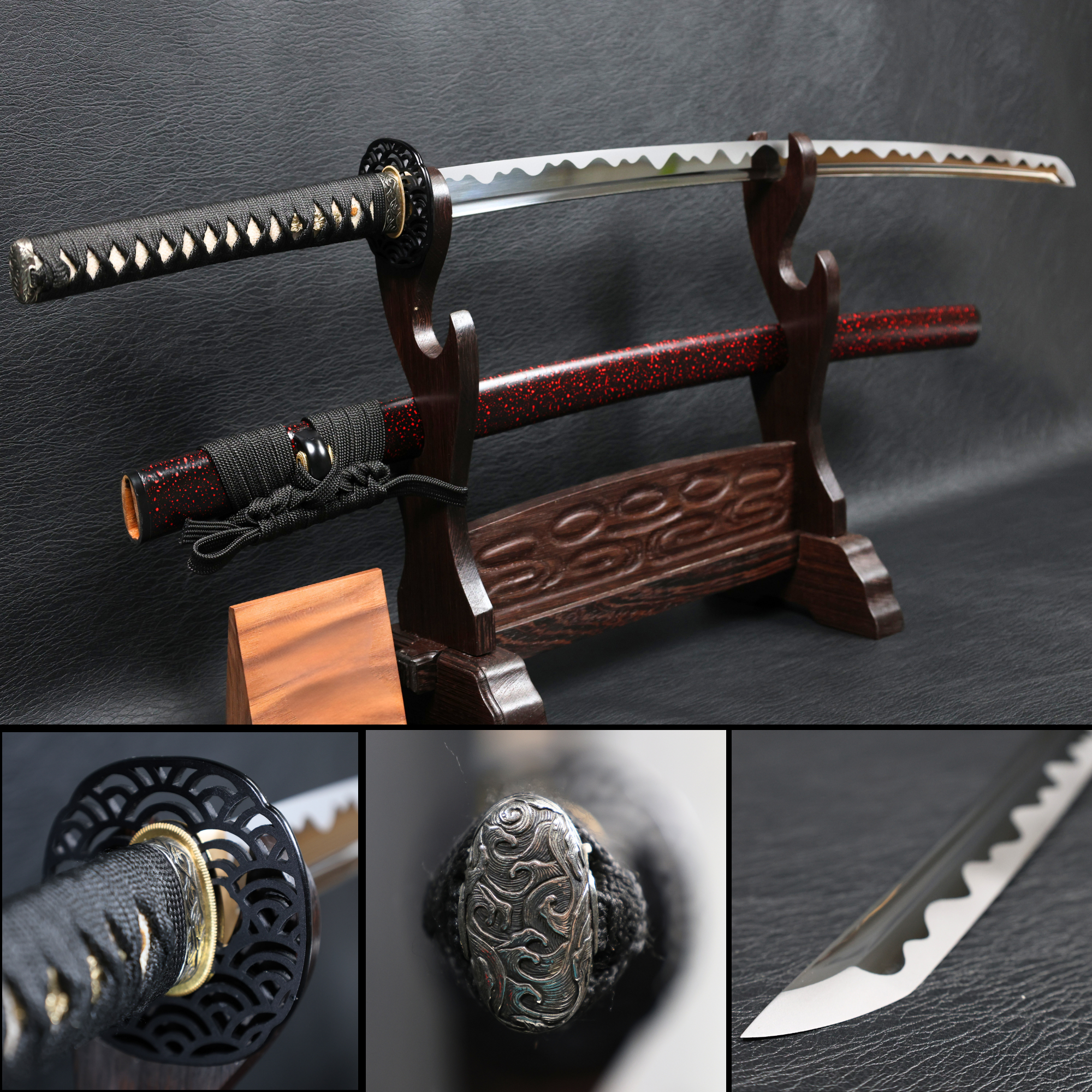 Katana Wavebreaker Spring Steel with Tōran Ba Hamon | KSA Qing