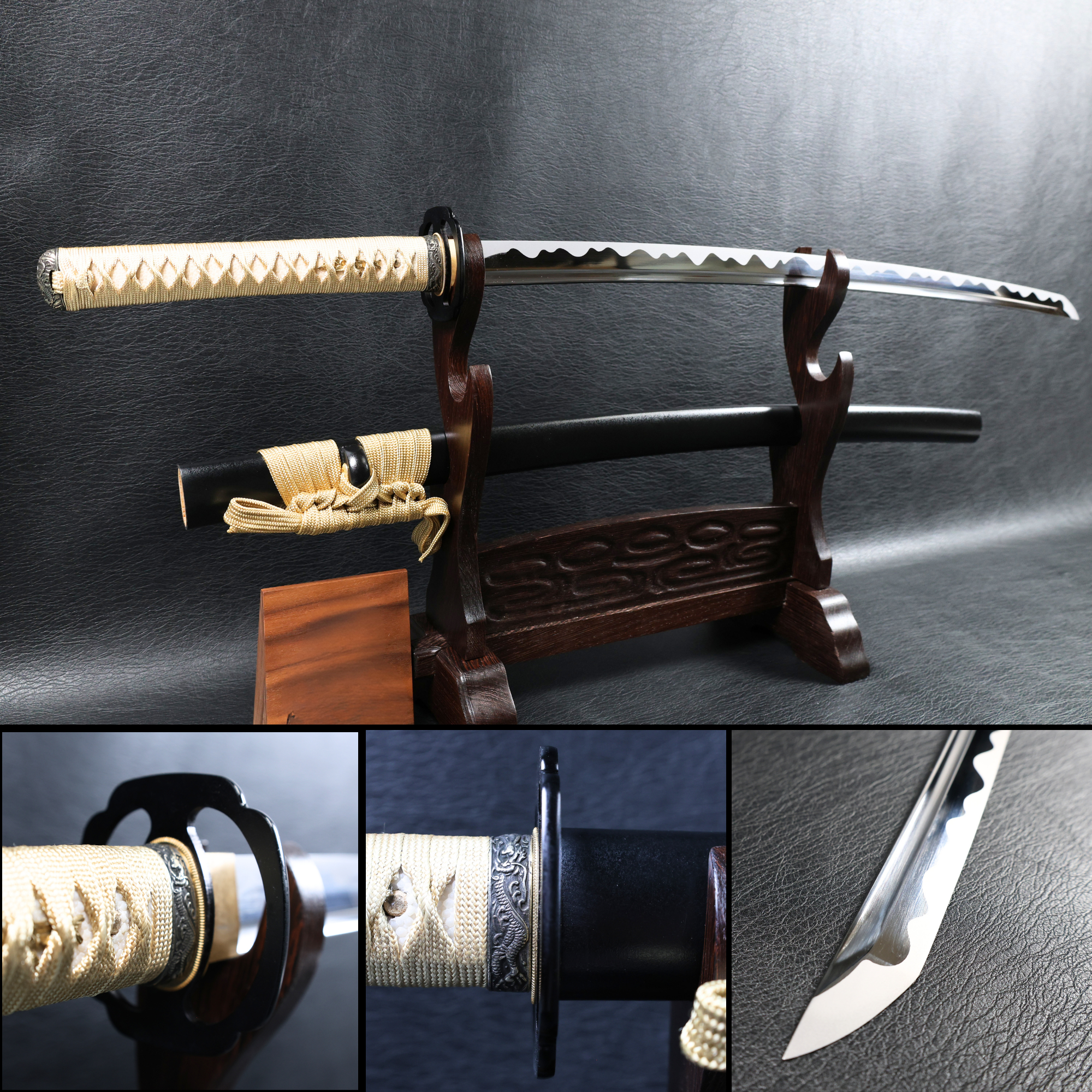 Katana StormDragon Spring Steel with Tōran Ba Hamon | KSA Qing