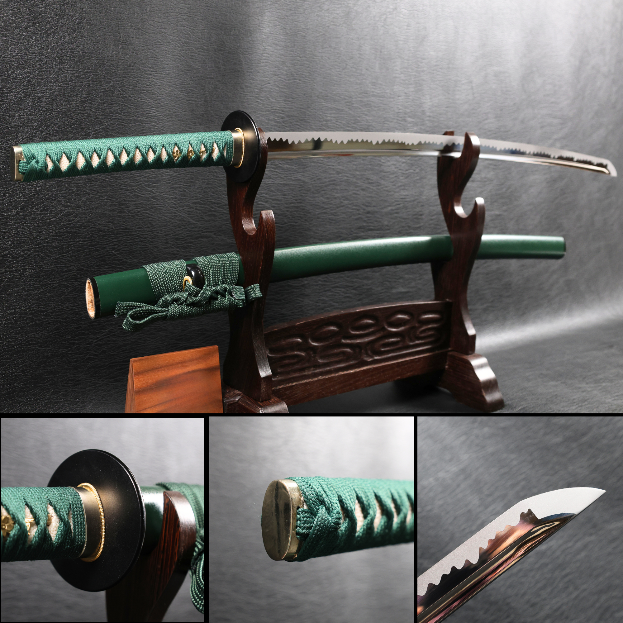 Katana EmeraldMist Spring Steel with Chōji Midare Hamon | KSA Qing