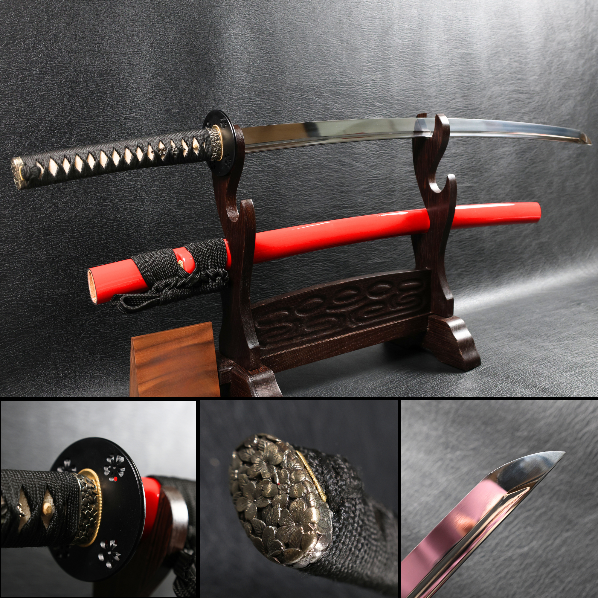 Katana Sakurafire Spring Steel with Red Saya | KSA Qing