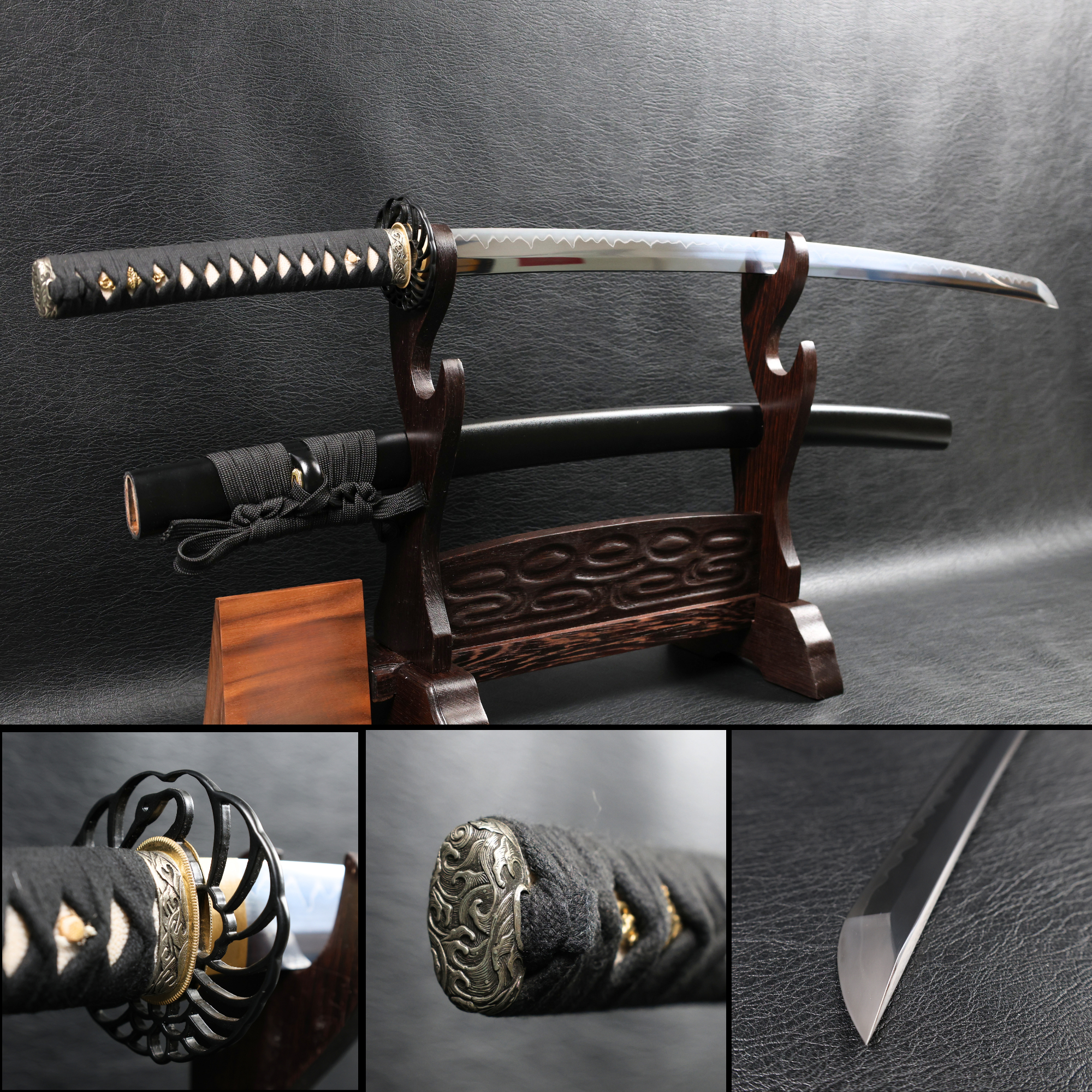 Katana CraneRhythm T10 Clay Tempered Blade with Sanbonsugi Hamon | KSA Huo