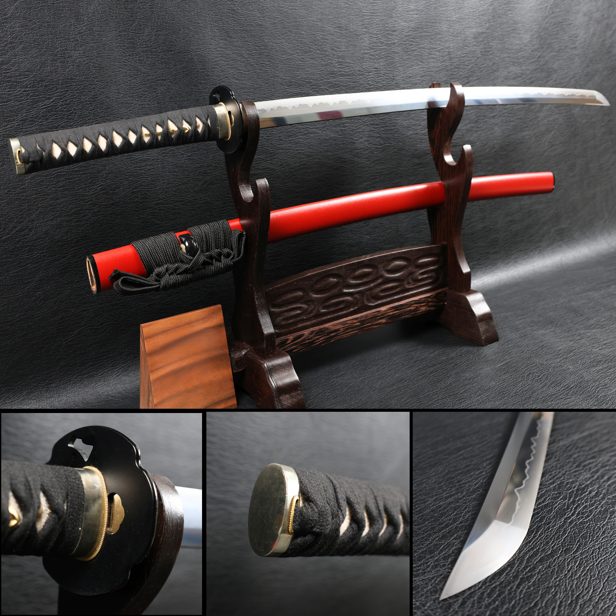 Katana AxeRhythm T10 Clay Tempered Blade with Sanbonsugi Hamon | KSA Huo