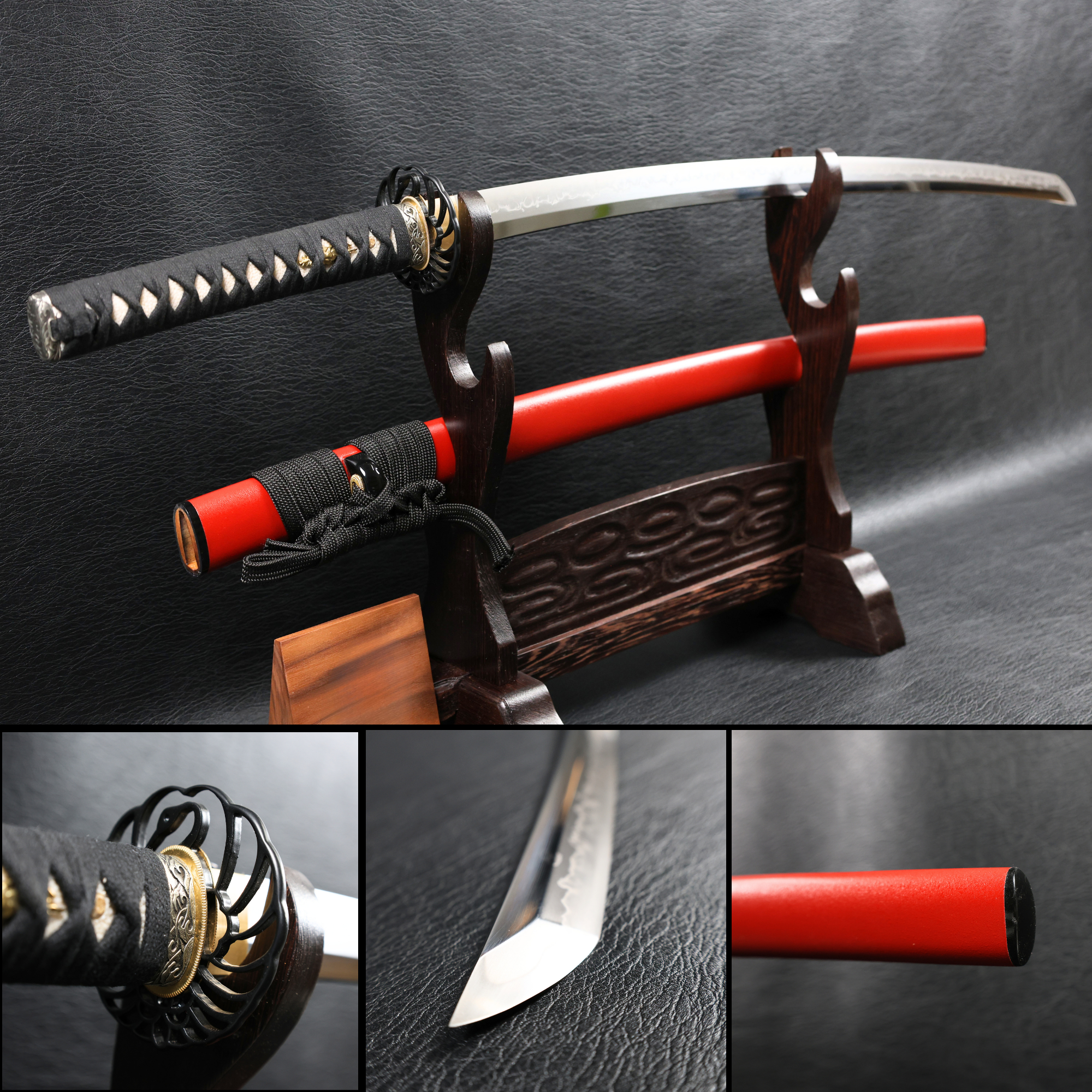 Katana CraneBlossom T10 Clay Tempered Blade with Choji Hamon | KSA Huo