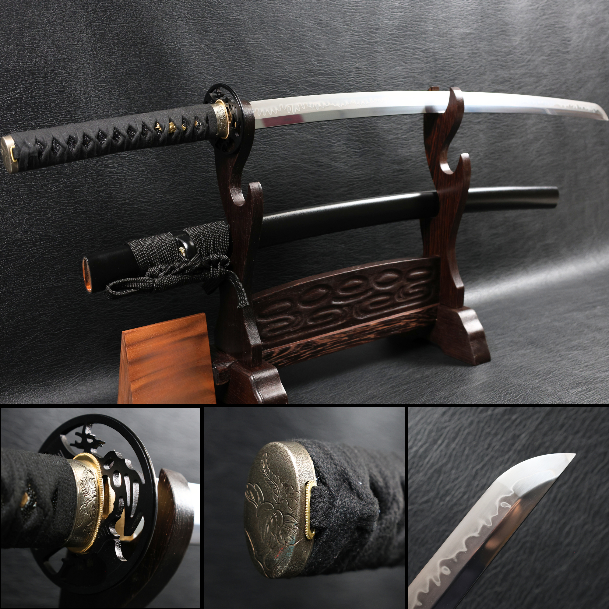 Katana MantraVine T10 Clay Tempered Blade with Choji Hamon | KSA Huo