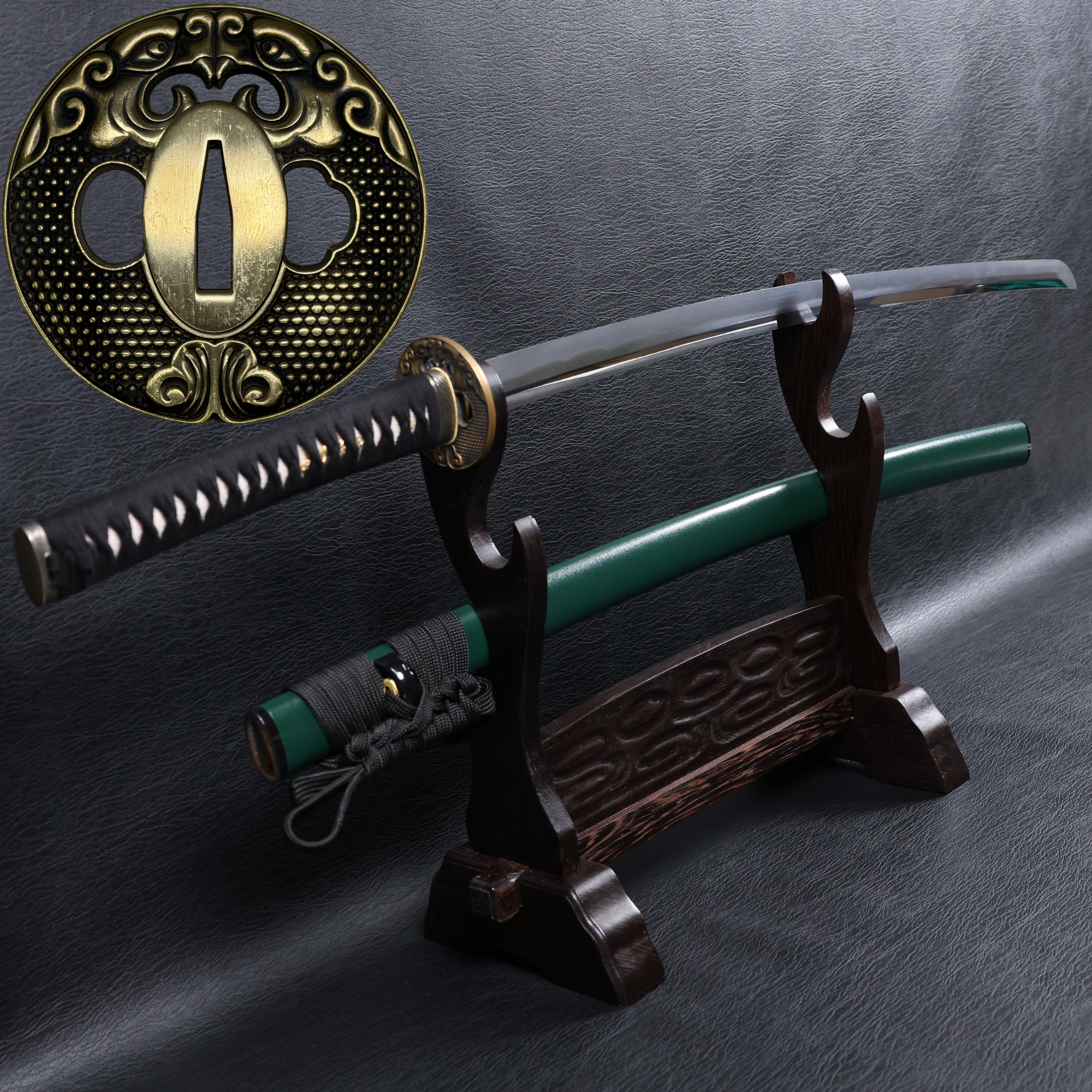 Katana Dōsan Folded Steel Clay Tempered Blade with Sanbonsugi Hamon | KSA Jiang
