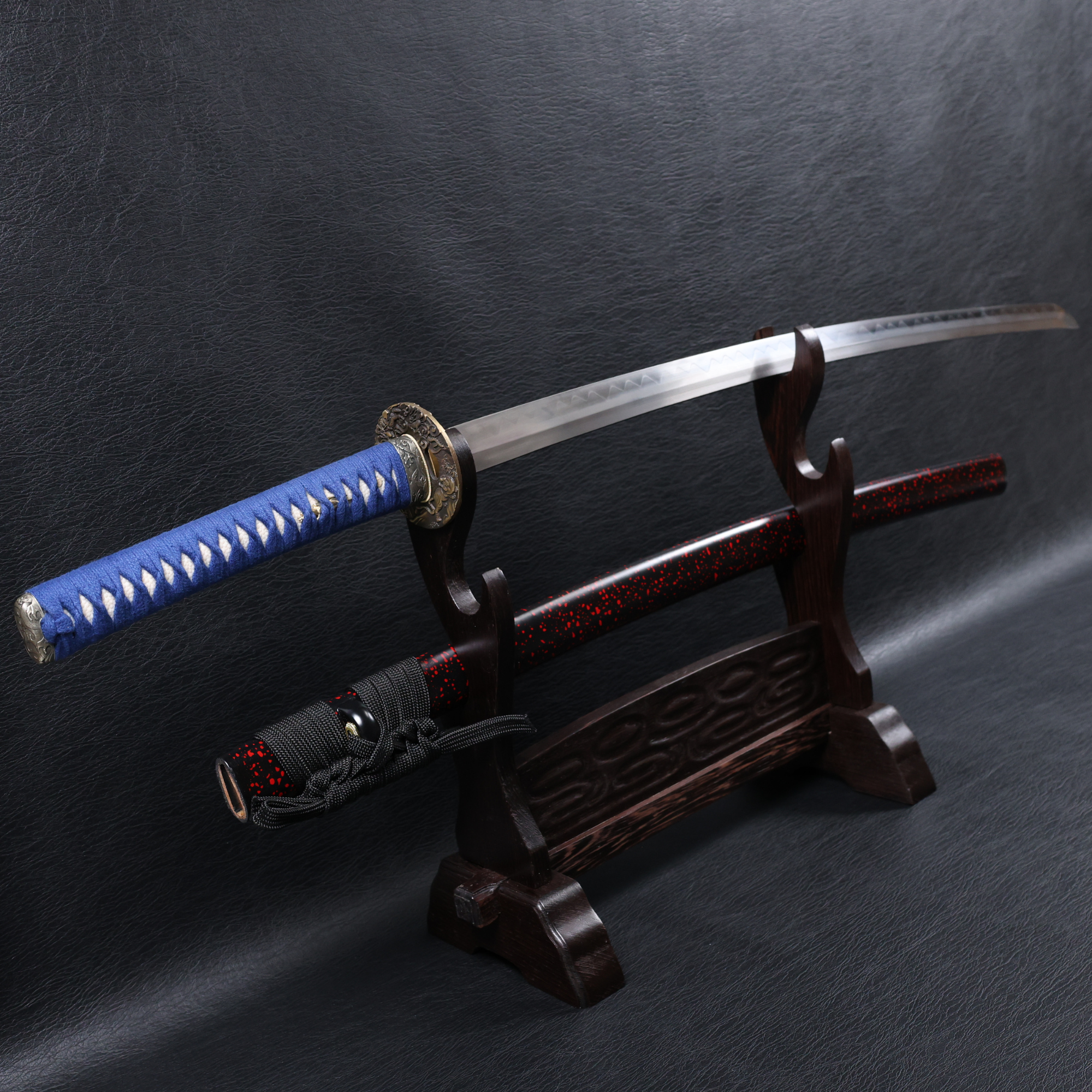Katana Mitsunari T10 Clay Tempered Blade with Notare Wave Hamon | KSA Huo