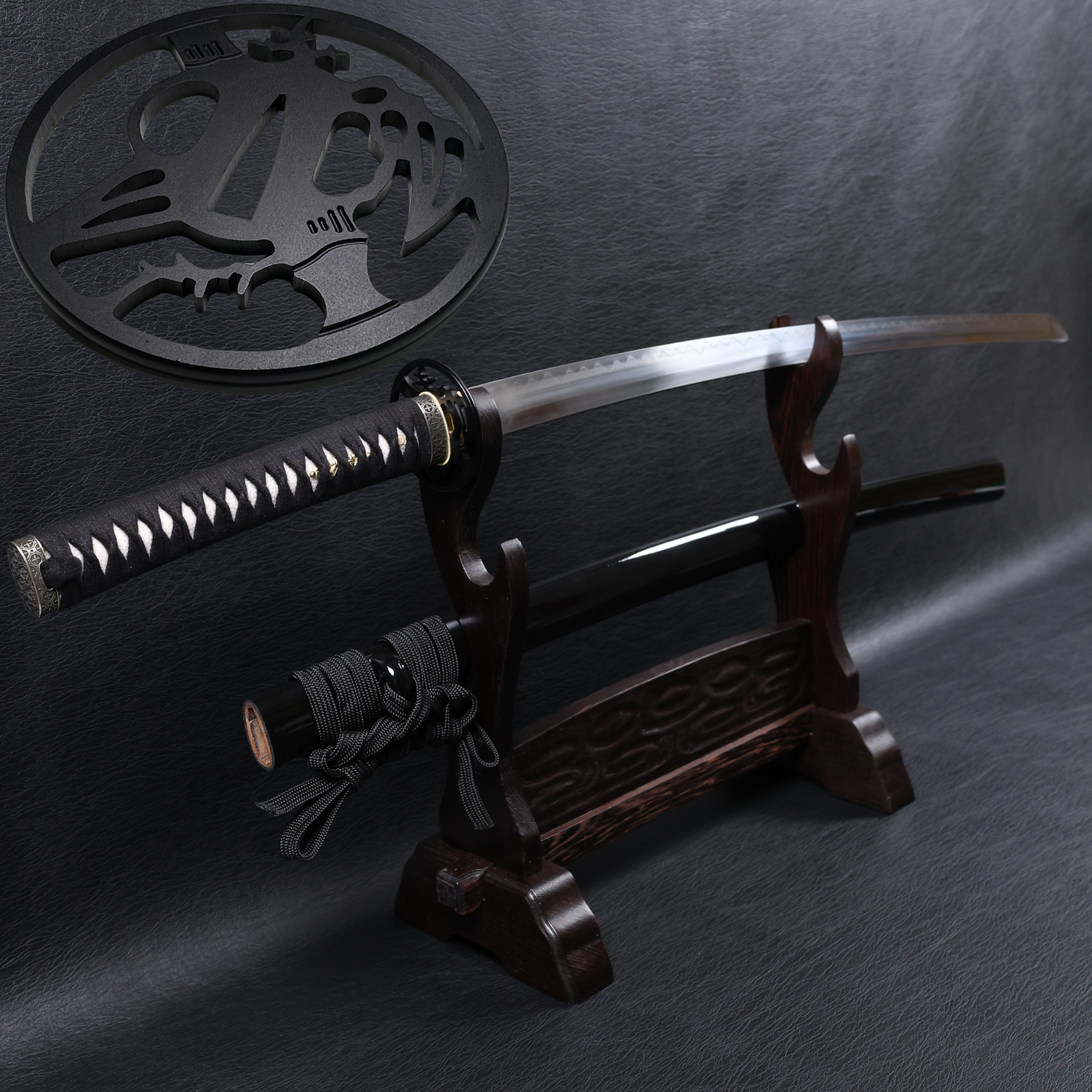 Katana Kiyomasa T10 Clay Tempered Blade with Notare Wave Hamon | KSA Huo