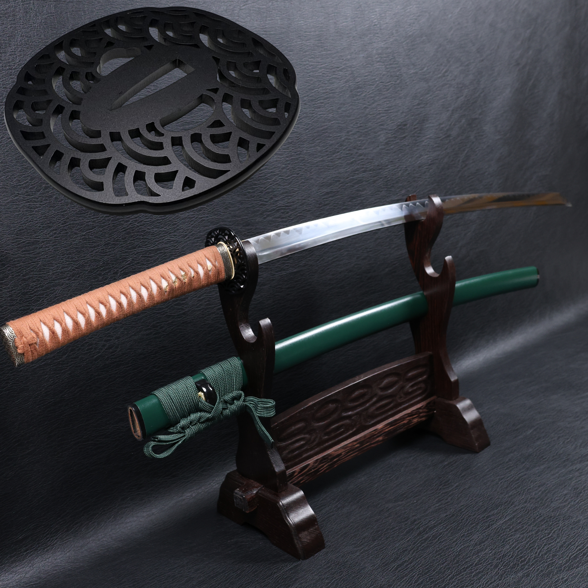 Katana Yoshitsune T10 Clay Tempered Blade with Notare Wave Hamon | KSA Huo