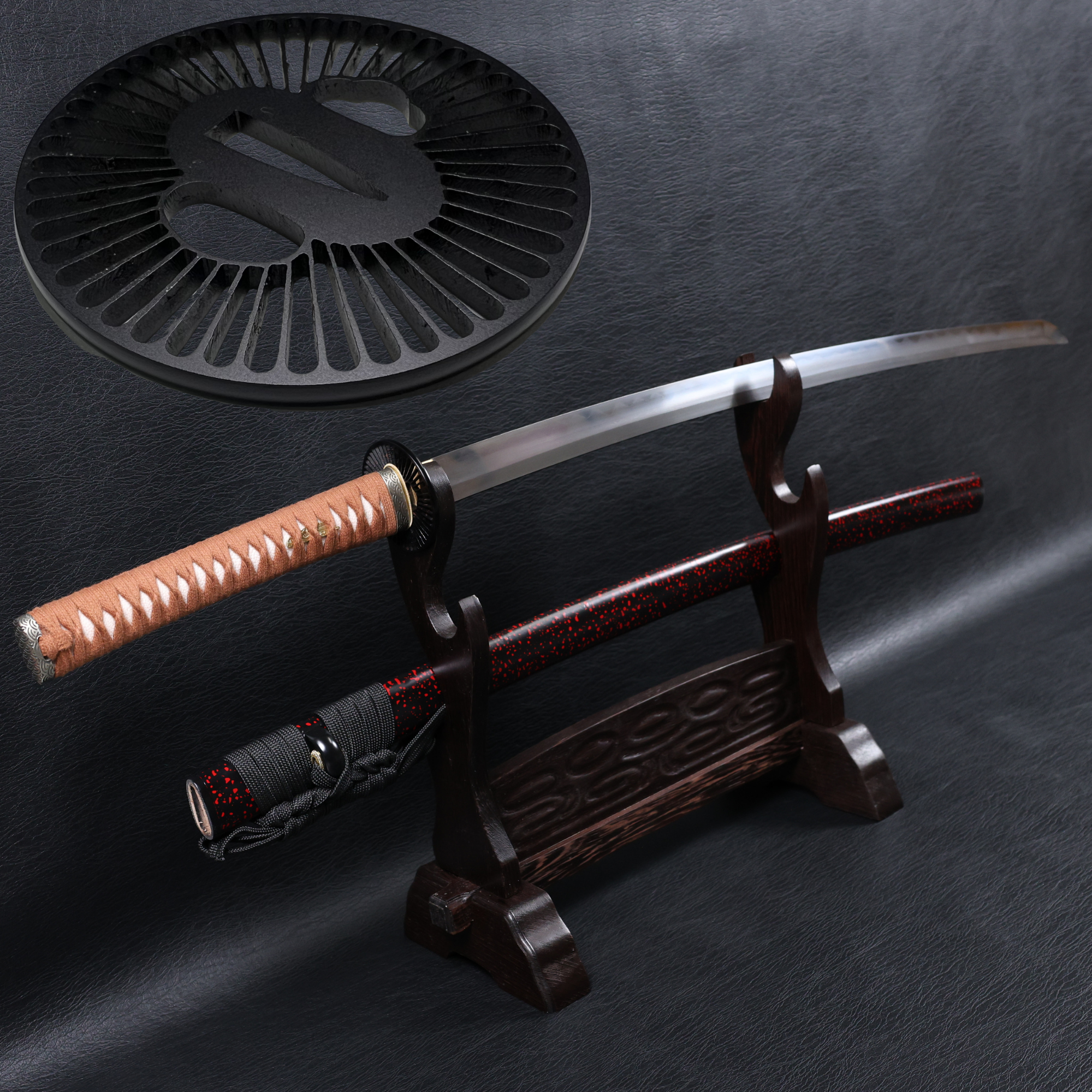 Katana Nobunaga Folded Steel Clay Tempered Blade with Notare Wave Hamon | KSA Hua