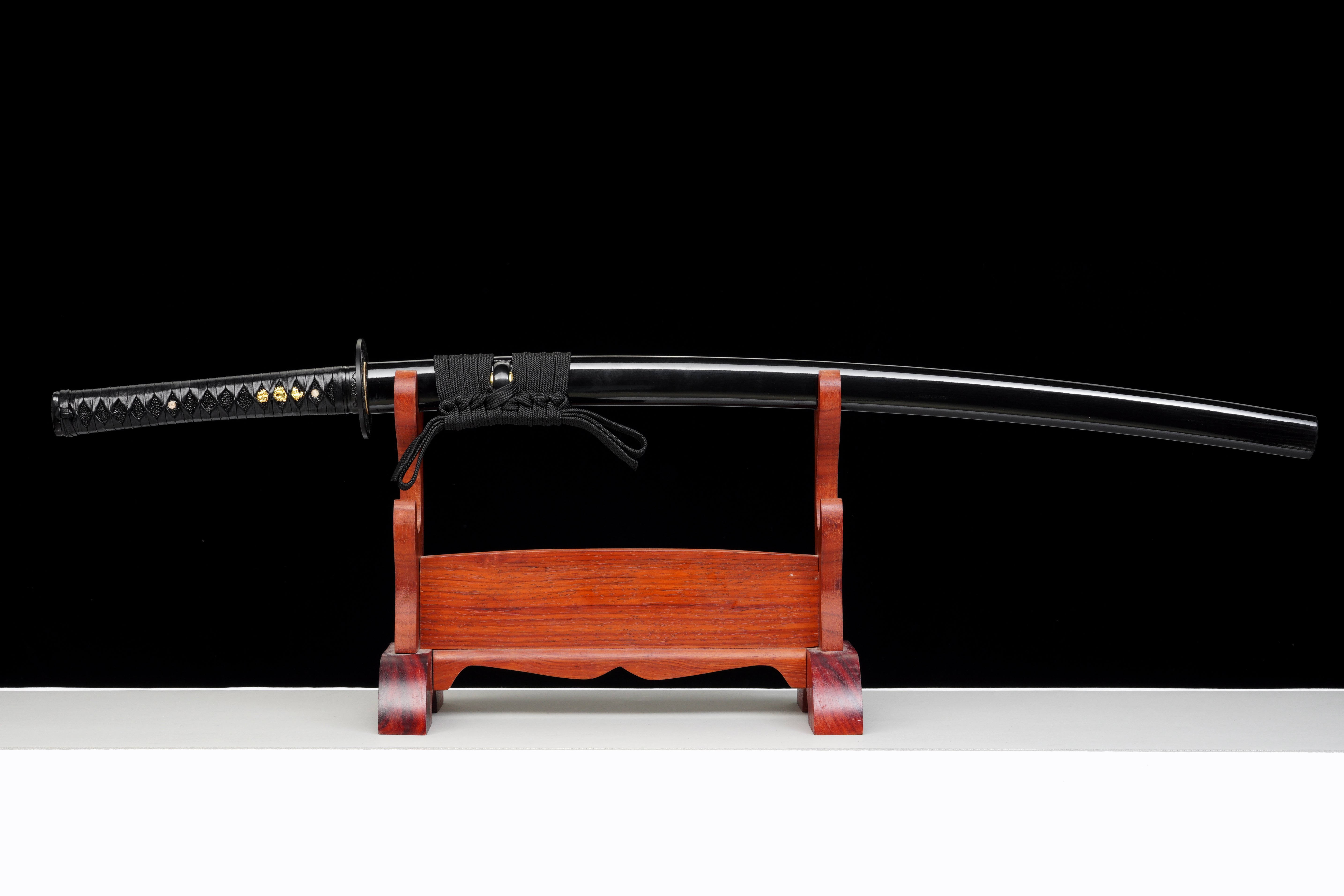 Katana Shadow Veil T10 Clay Tempered Blade with Black Lacquer Saya 影紗