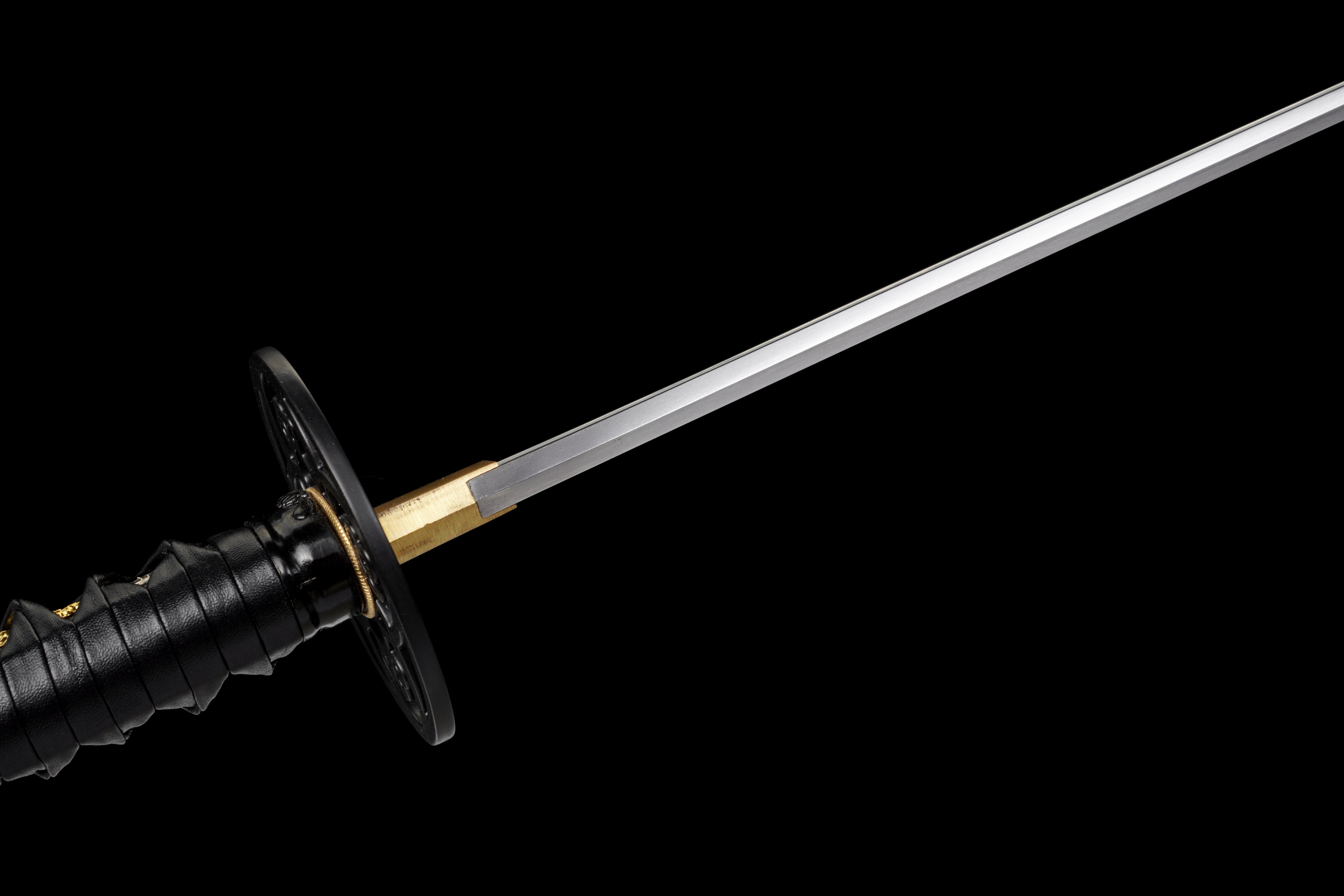 Katana Shadow Veil T10 Clay Tempered Blade with Black Lacquer Saya 影紗