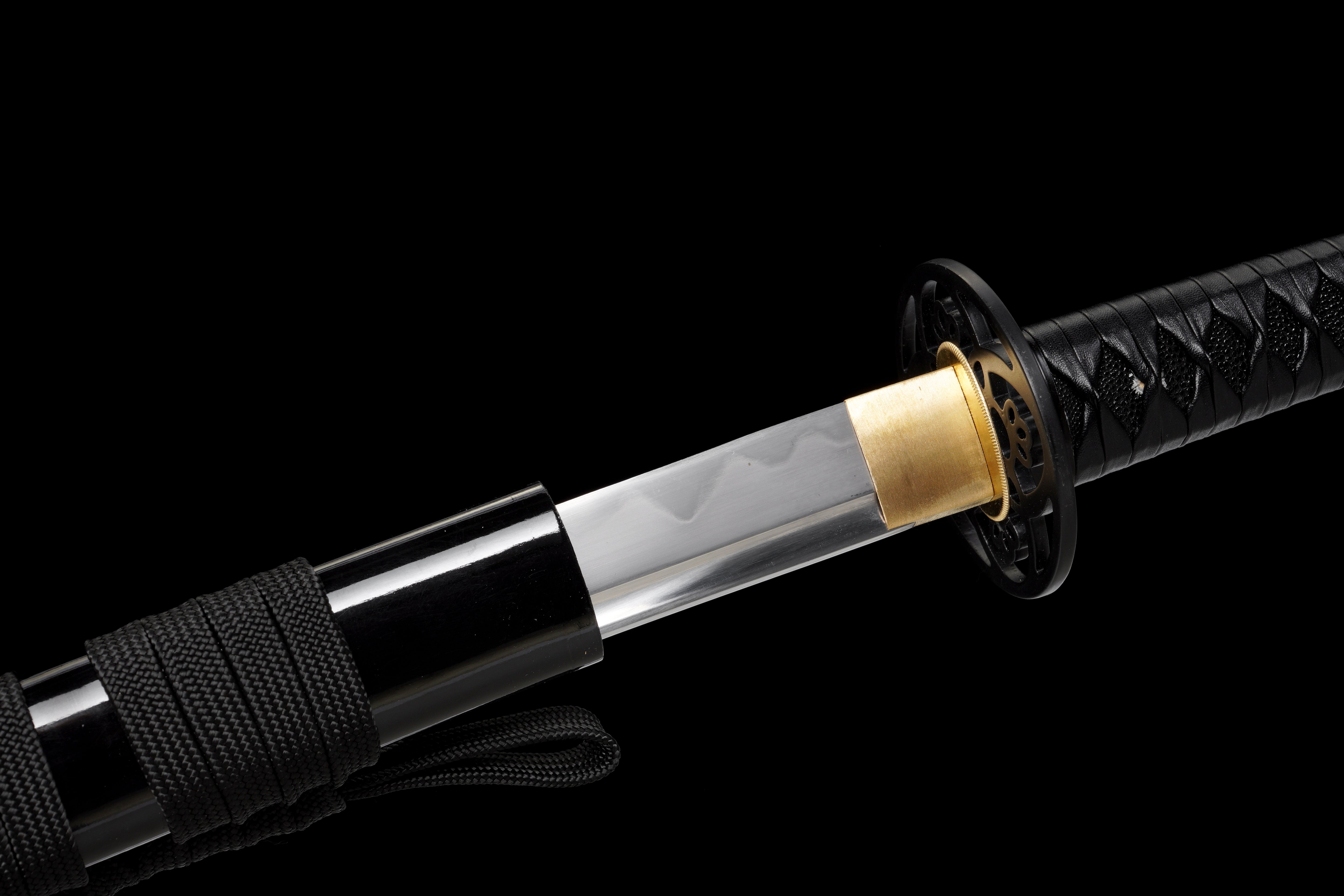 Katana Shadow Veil T10 Clay Tempered Blade with Black Lacquer Saya 影紗