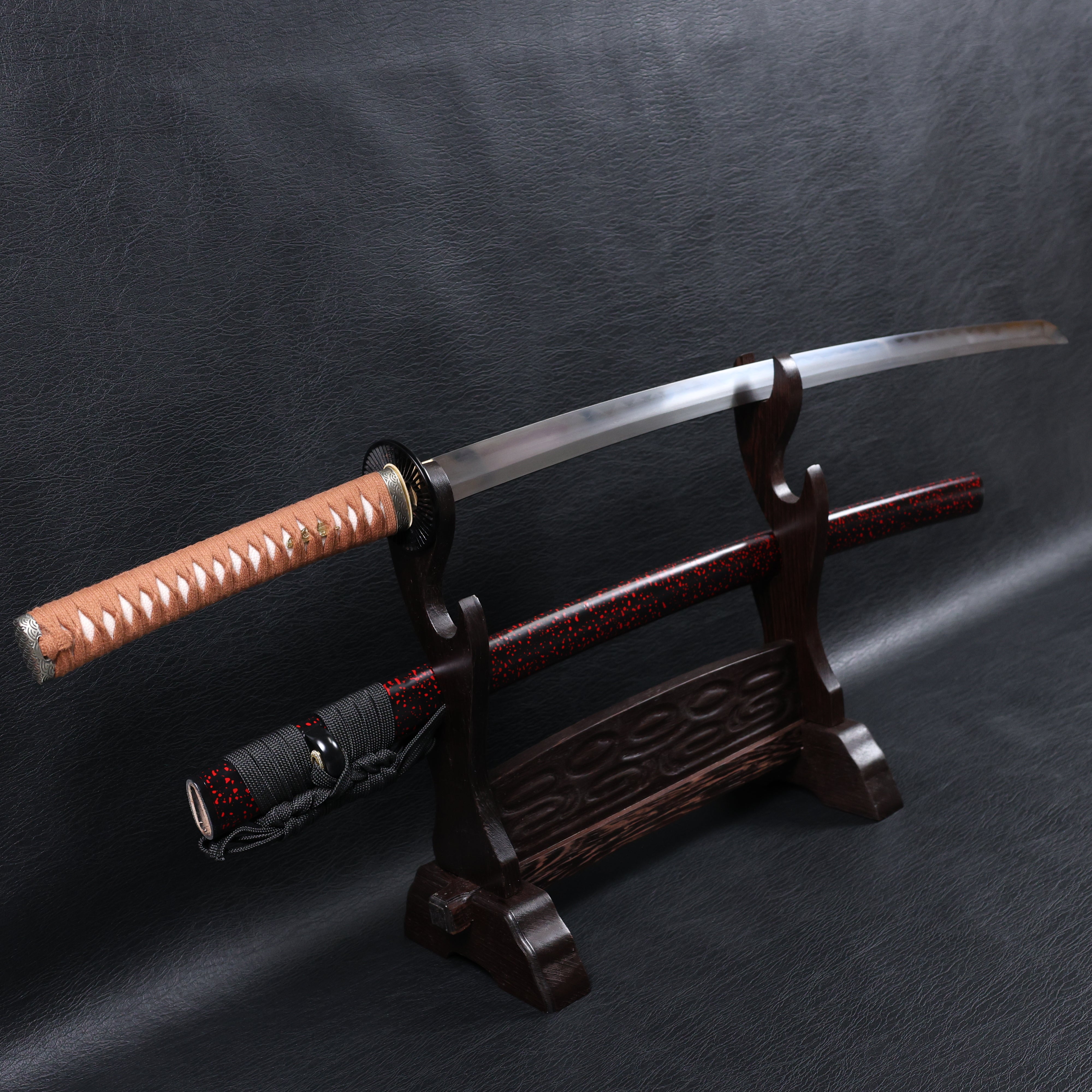Katana Nobunaga Folded Steel Clay Tempered Blade with Notare Wave Hamon | KSA Hua