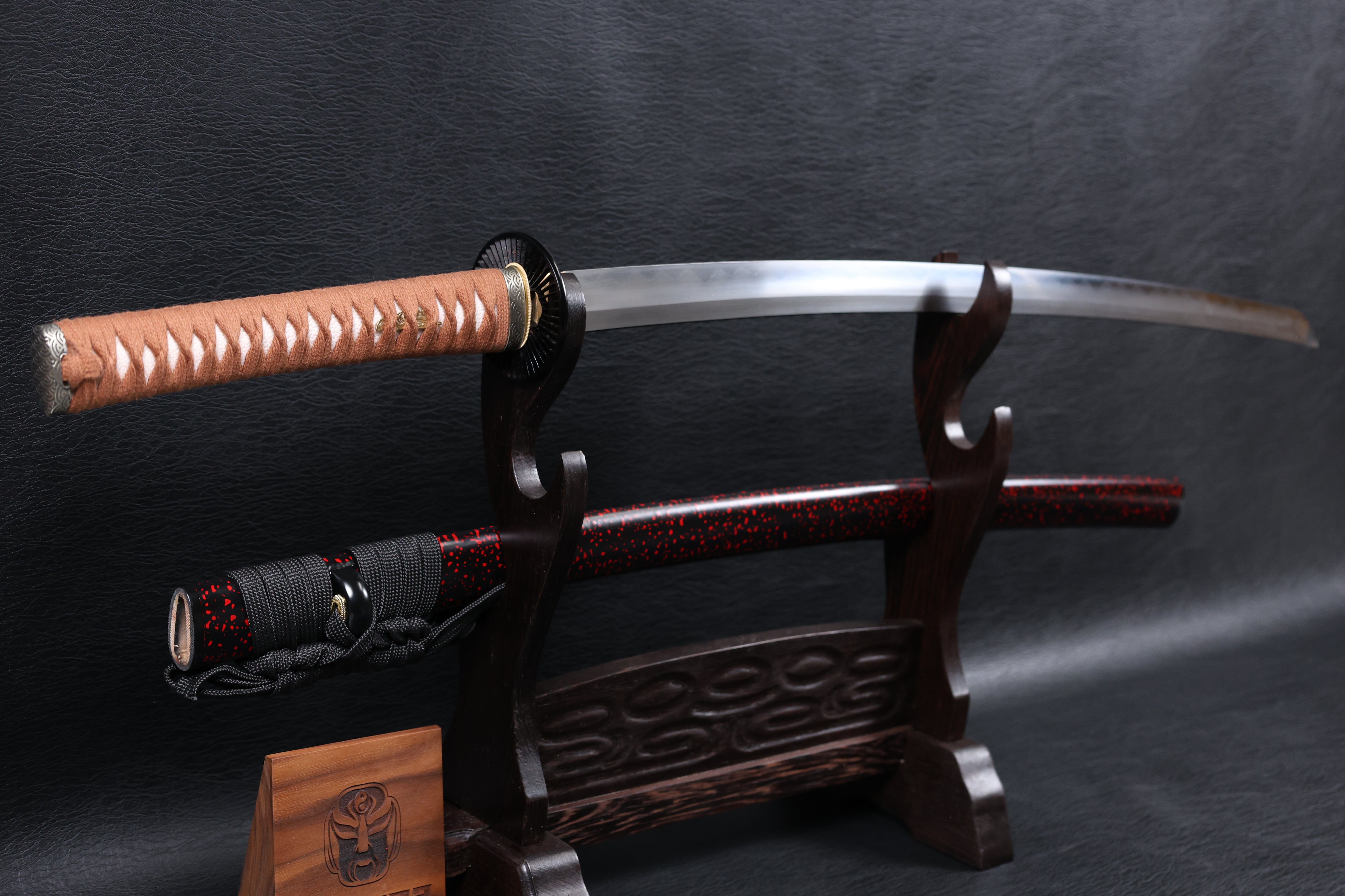 Katana Nobunaga Folded Steel Clay Tempered Blade with Notare Wave Hamon | KSA Hua
