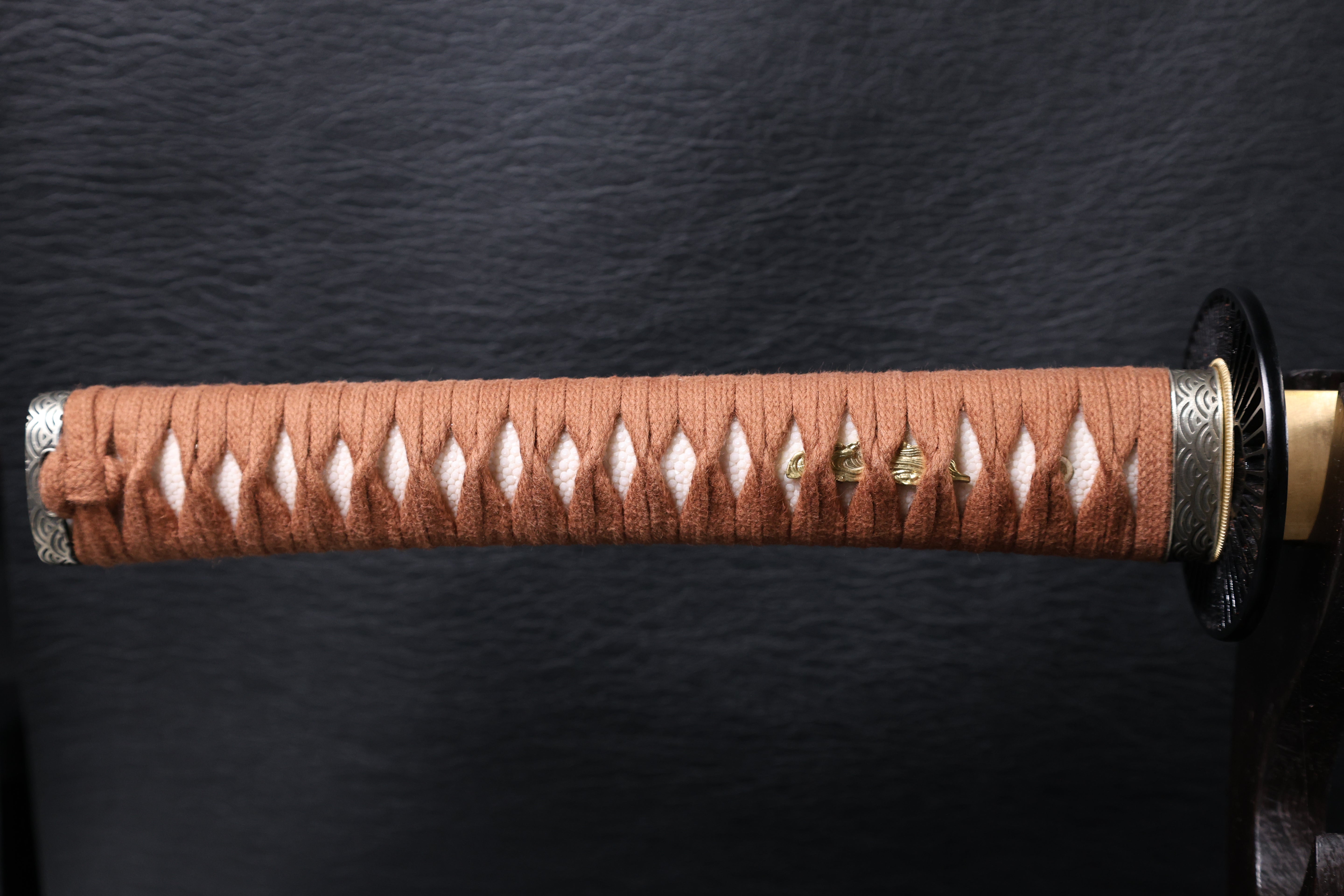 Katana Nobunaga Folded Steel Clay Tempered Blade with Notare Wave Hamon | KSA Hua