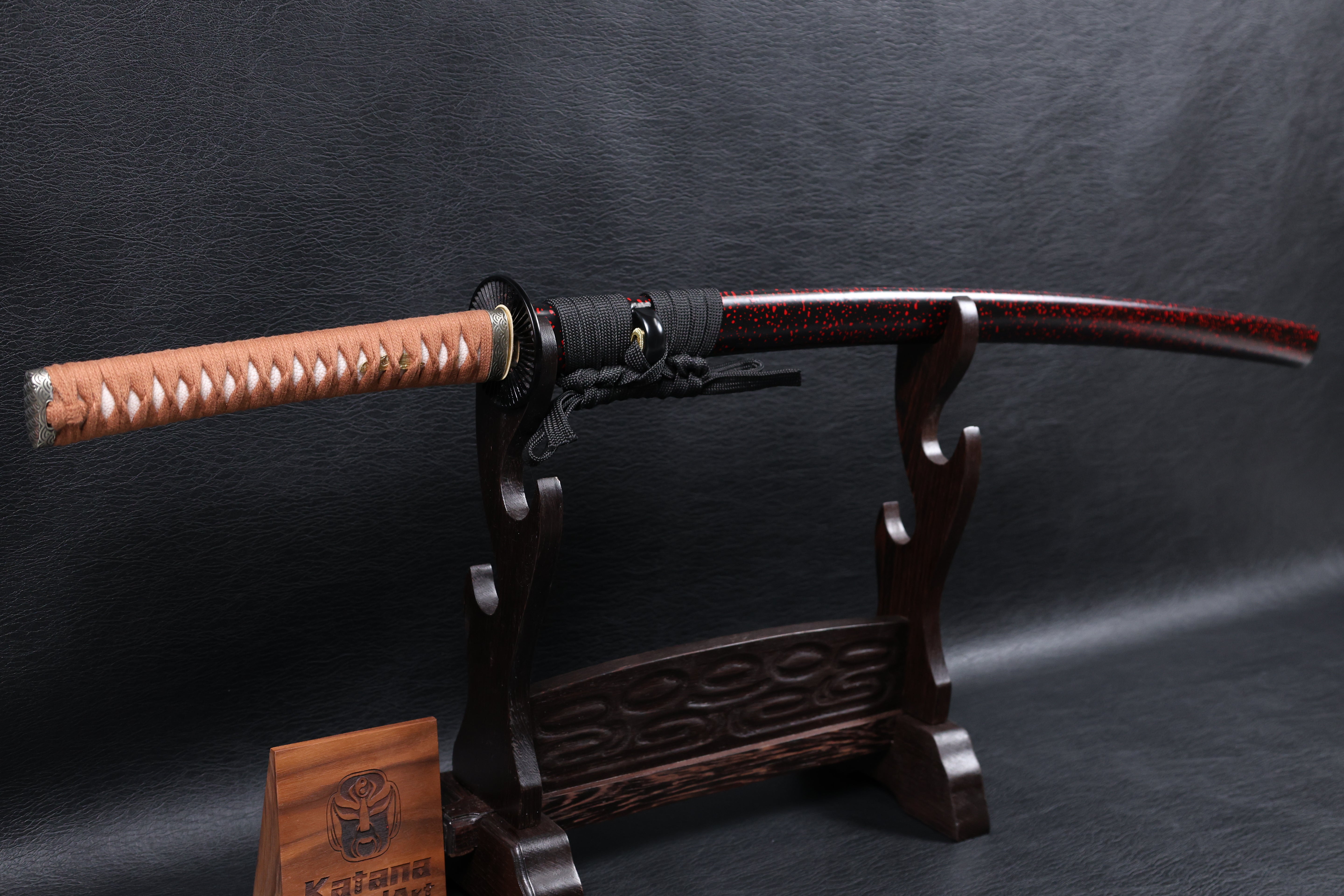 Katana Nobunaga Folded Steel Clay Tempered Blade with Notare Wave Hamon | KSA Hua