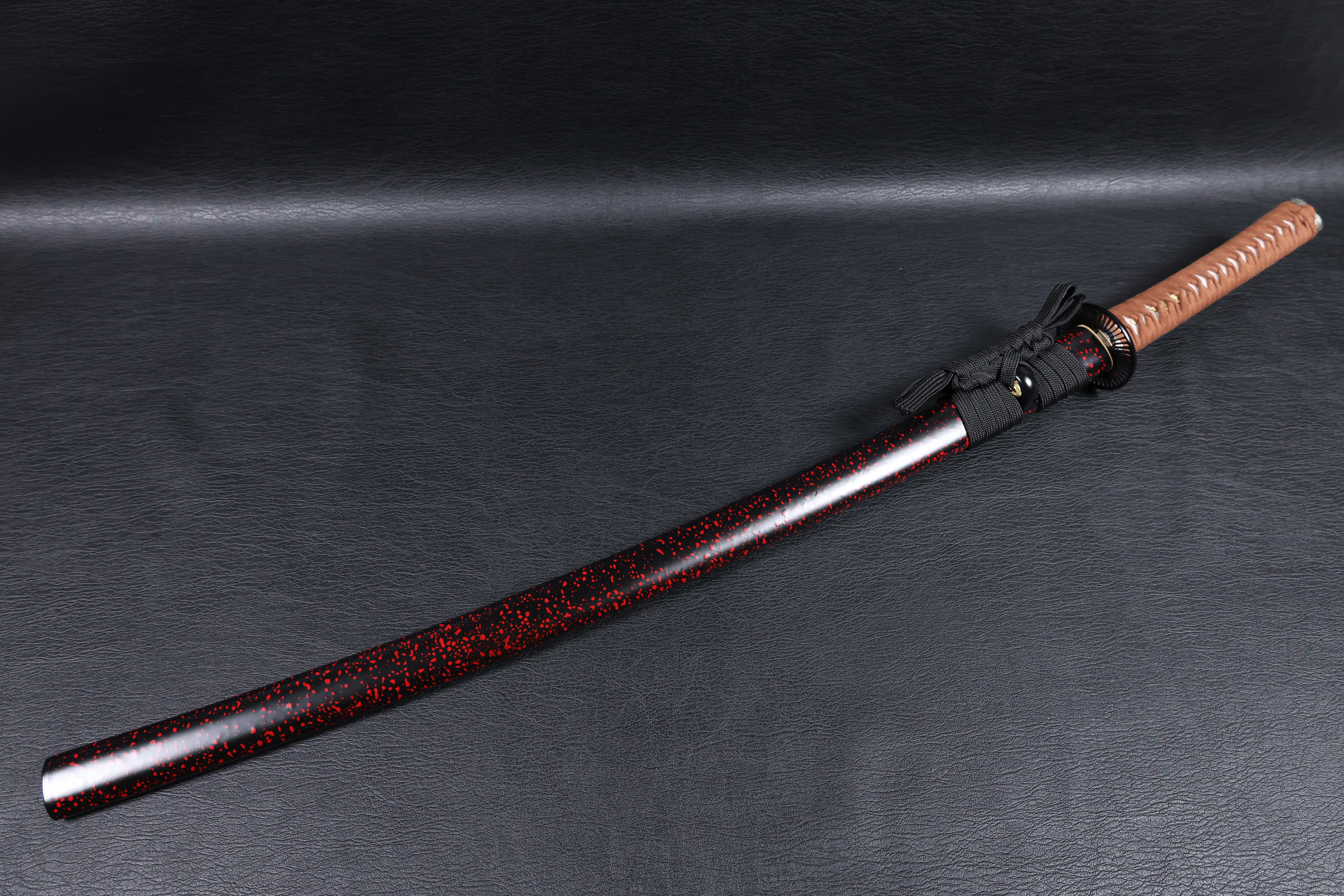Katana Nobunaga Folded Steel Clay Tempered Blade with Notare Wave Hamon | KSA Hua