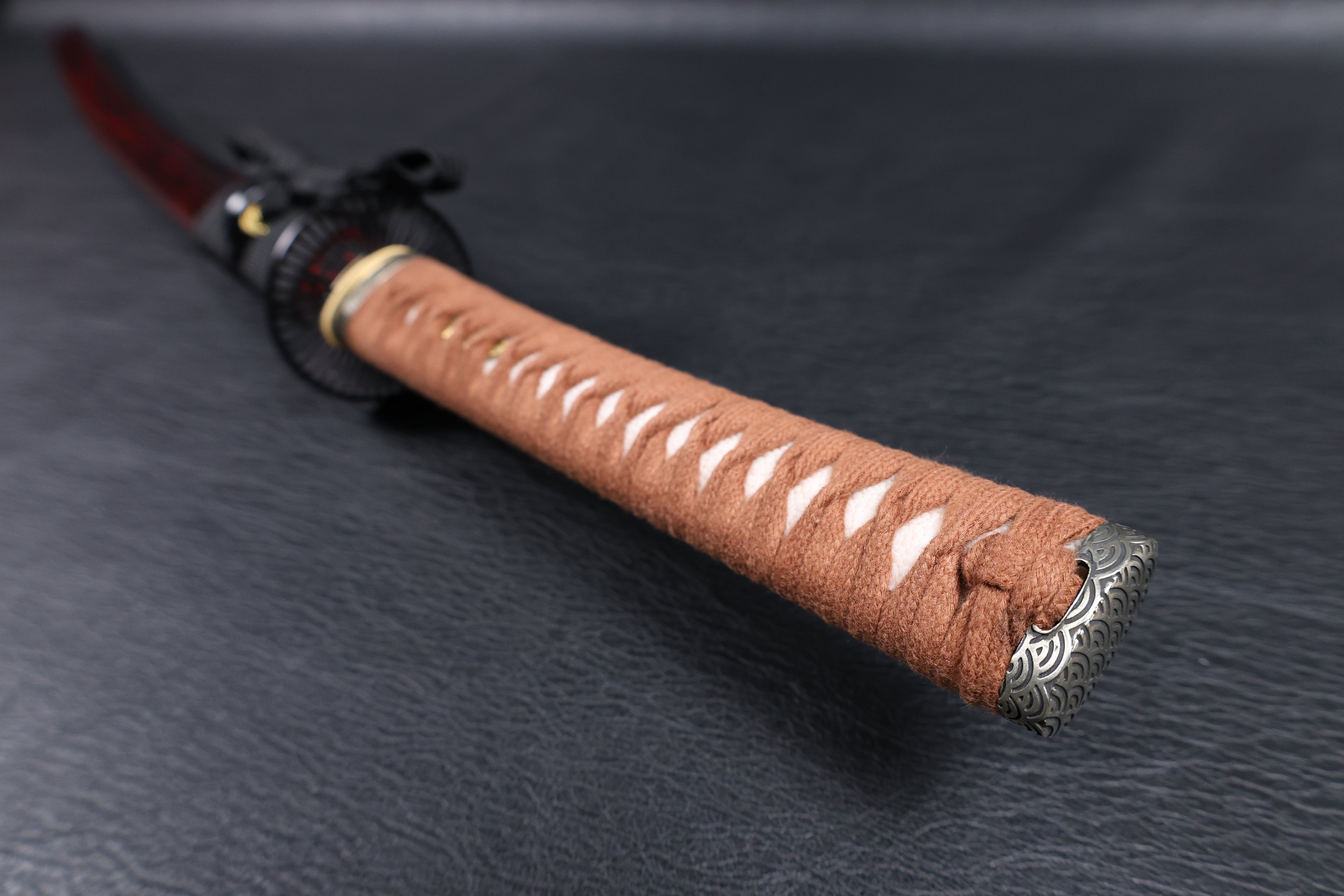 Katana Nobunaga Folded Steel Clay Tempered Blade with Notare Wave Hamon | KSA Hua