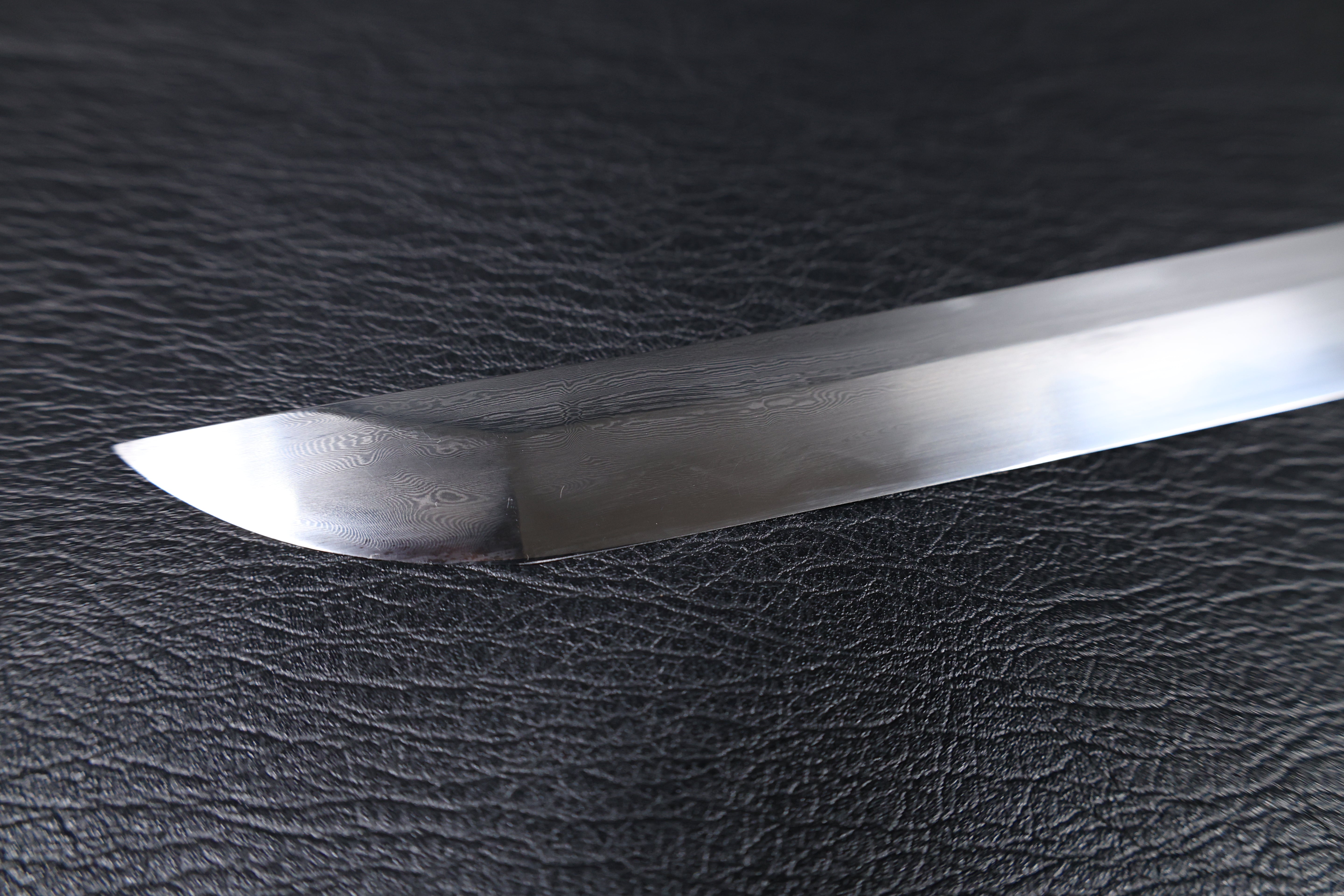 Katana Nobunaga Folded Steel Clay Tempered Blade with Notare Wave Hamon | KSA Hua