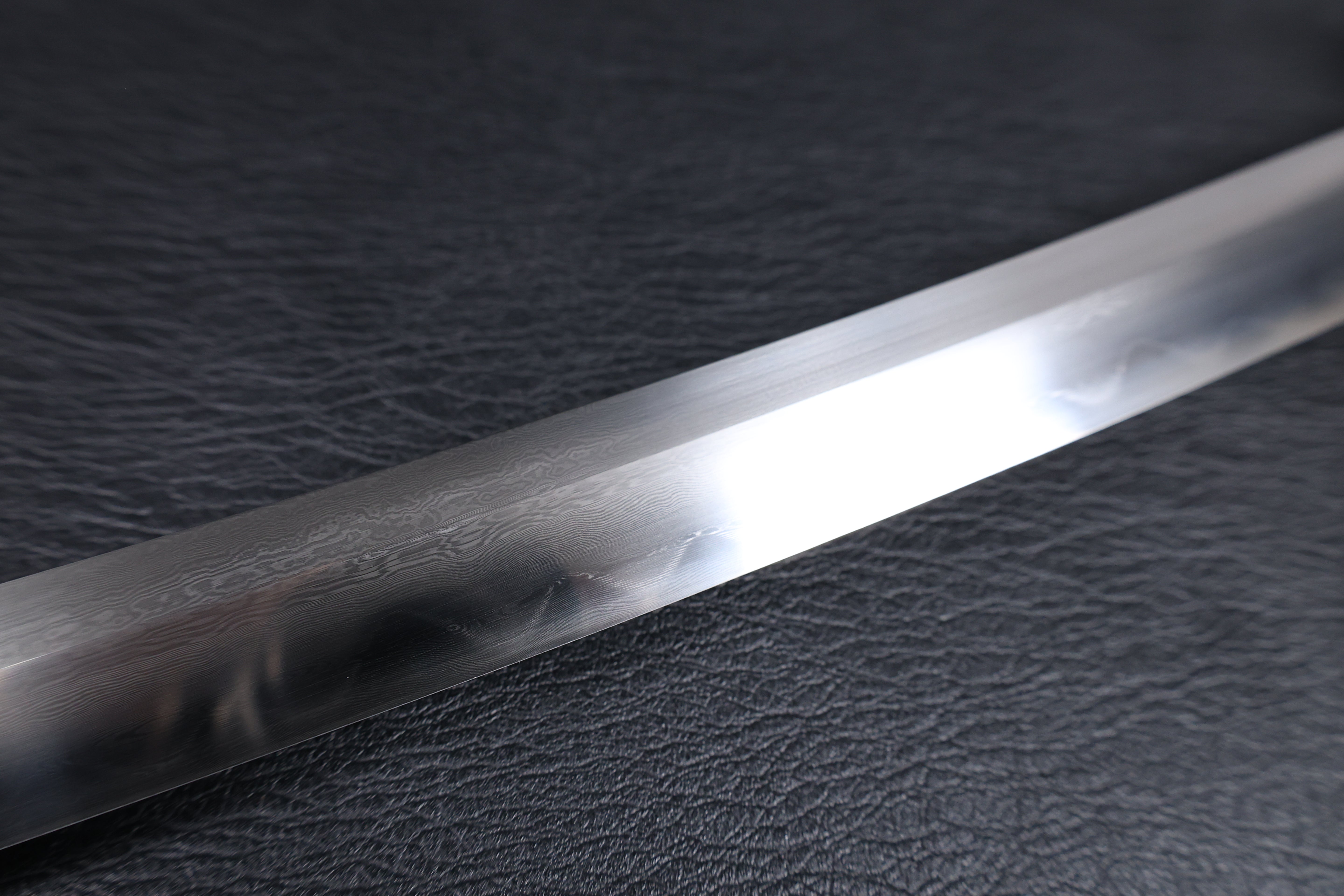 Katana Nobunaga Folded Steel Clay Tempered Blade with Notare Wave Hamon | KSA Hua