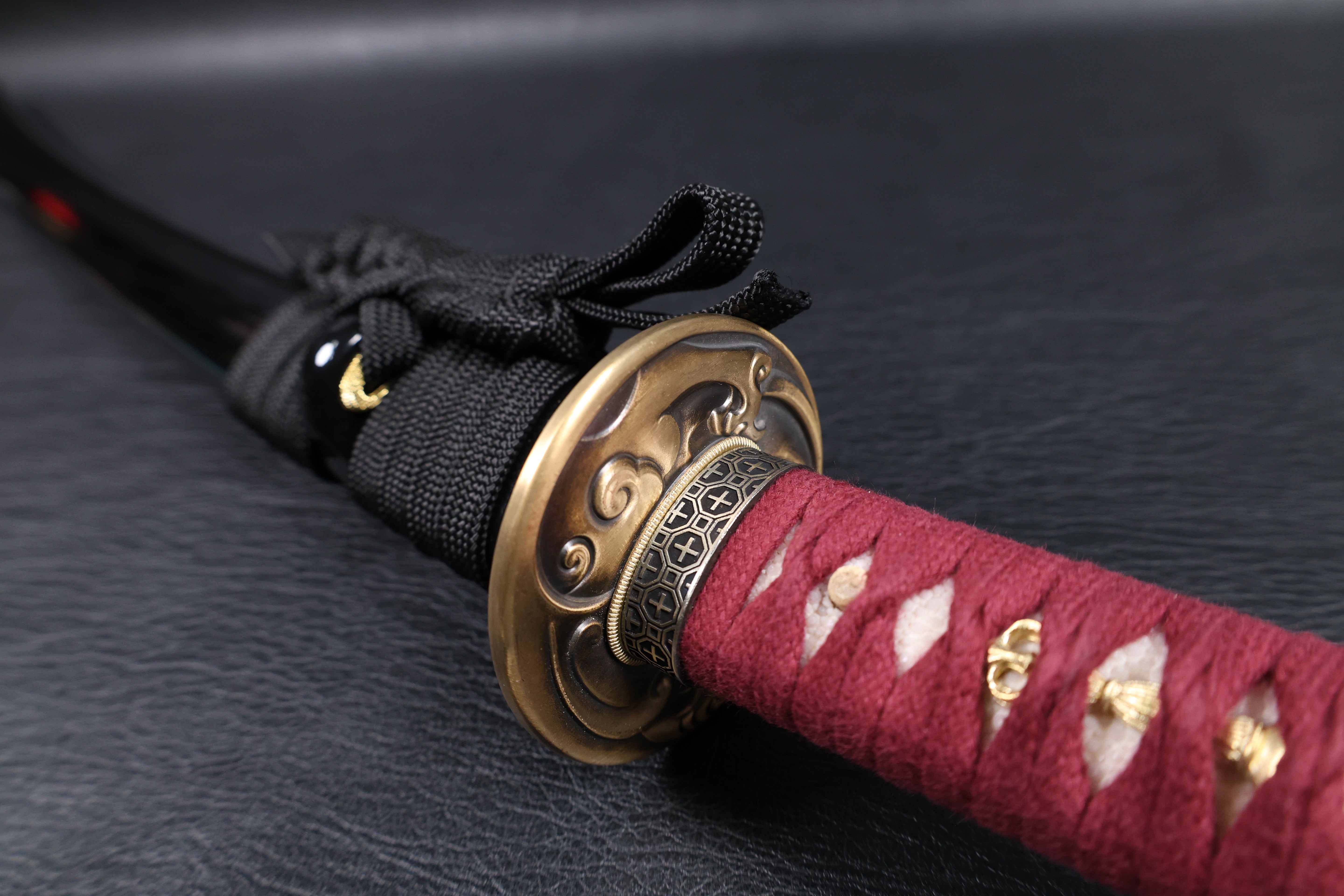 Katana Masamune Folded Steel Clay Tempered Blade with Notare Wave Hamon | KSA Hua
