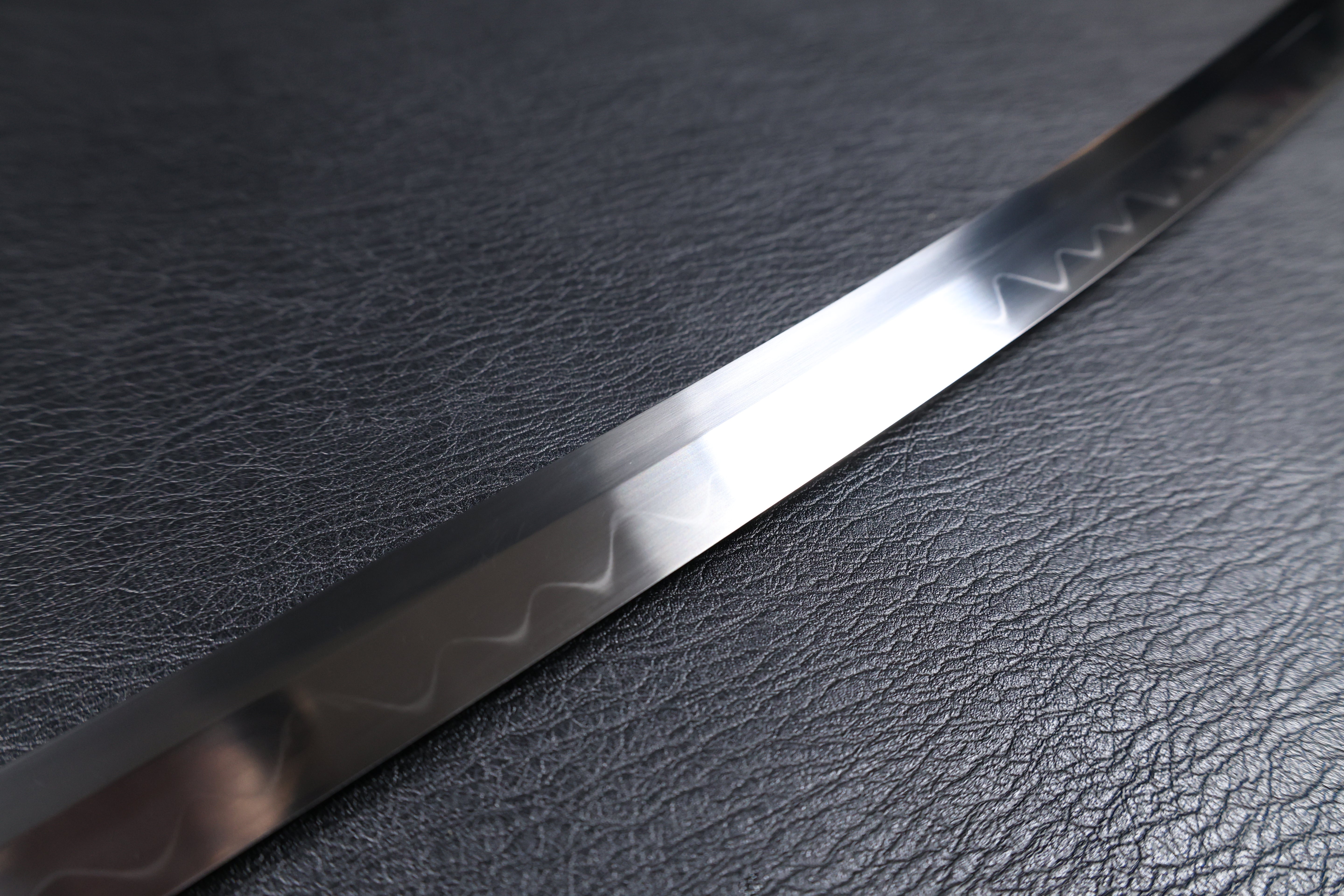 Katana Motonari T10 Clay Tempered Blade with Notare Wave Hamon | KSA Huo