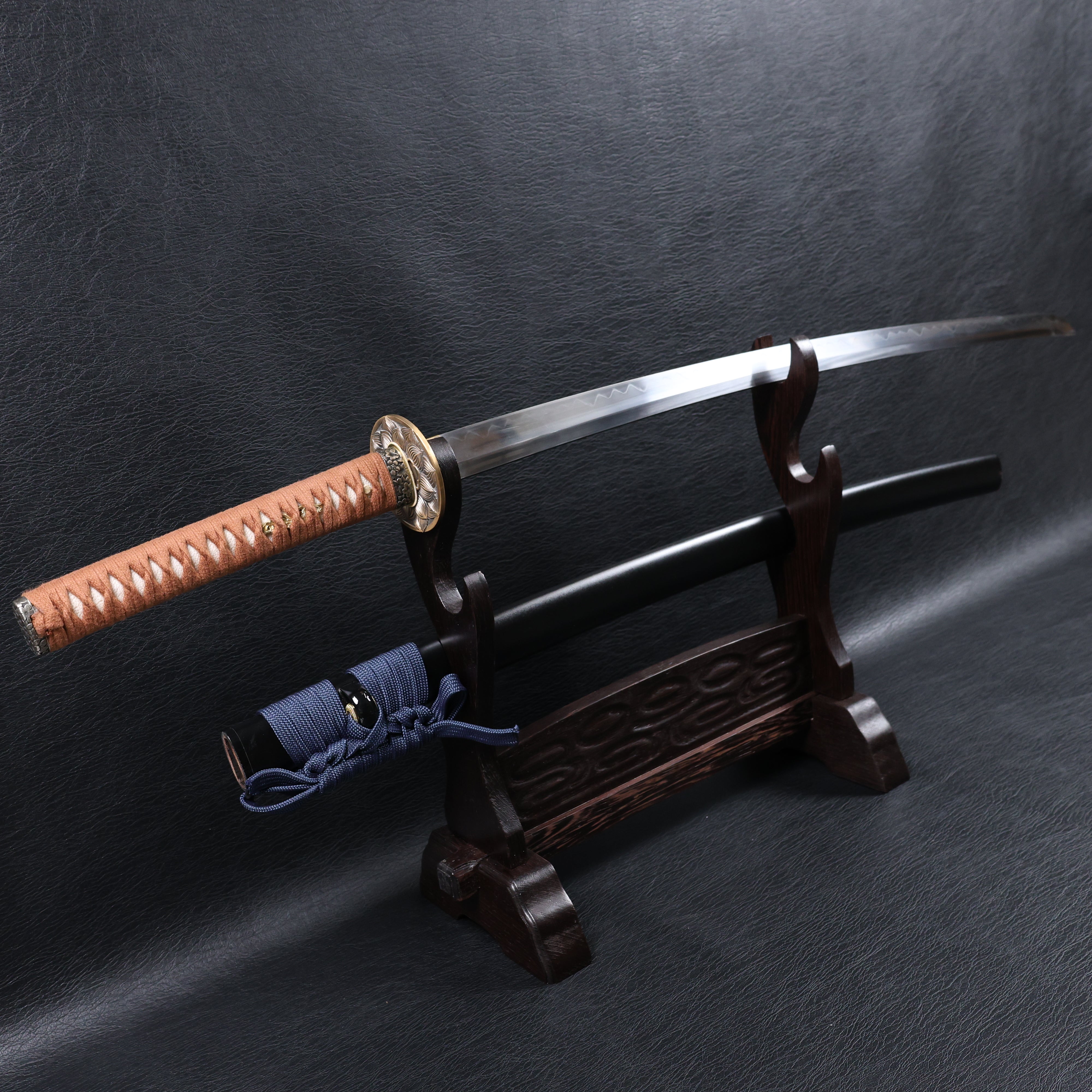 Katana Bokuden T10 Clay Tempered Blade with Notare Wave Hamon | KSA Huo