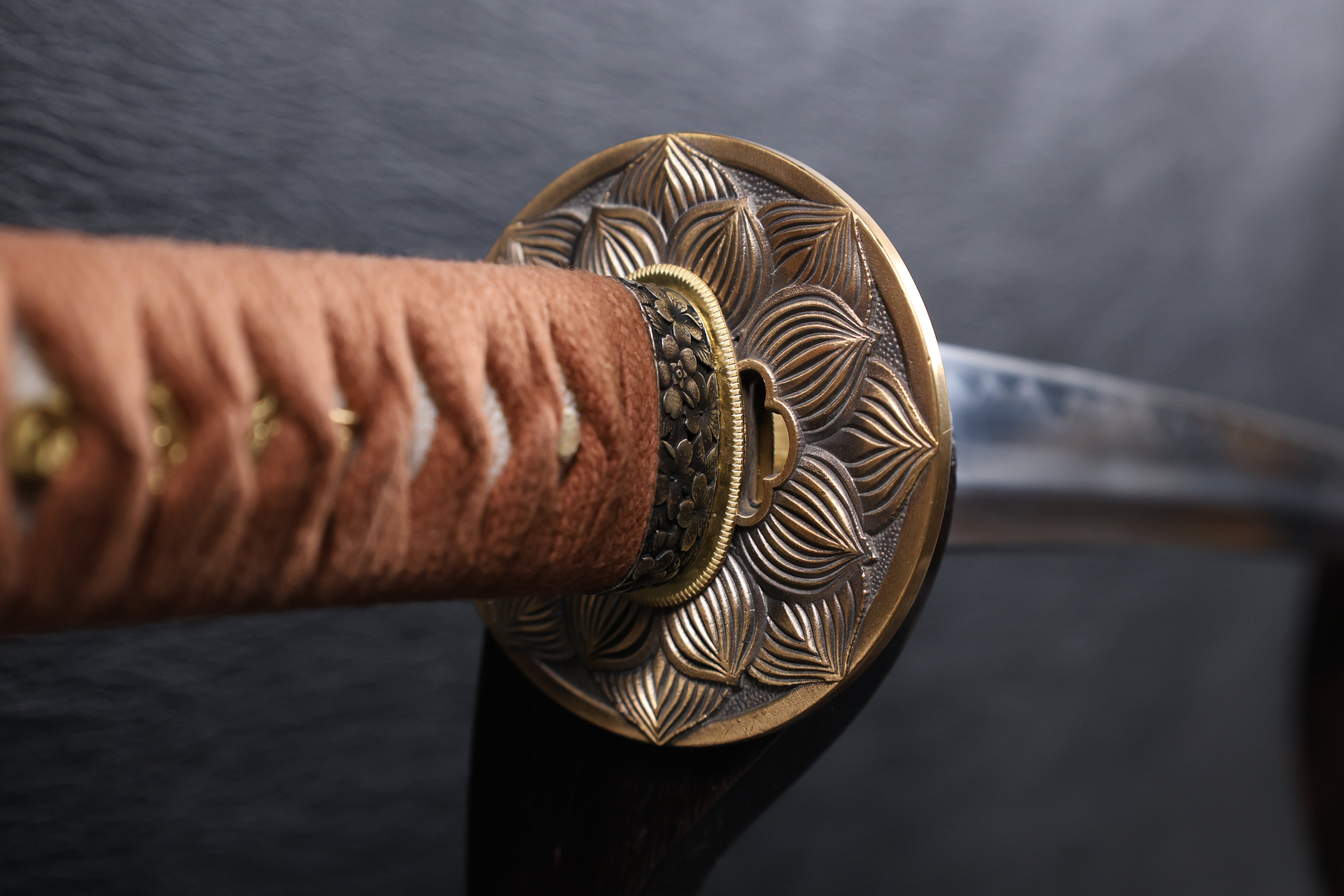 Katana Bokuden T10 Clay Tempered Blade with Notare Wave Hamon | KSA Huo
