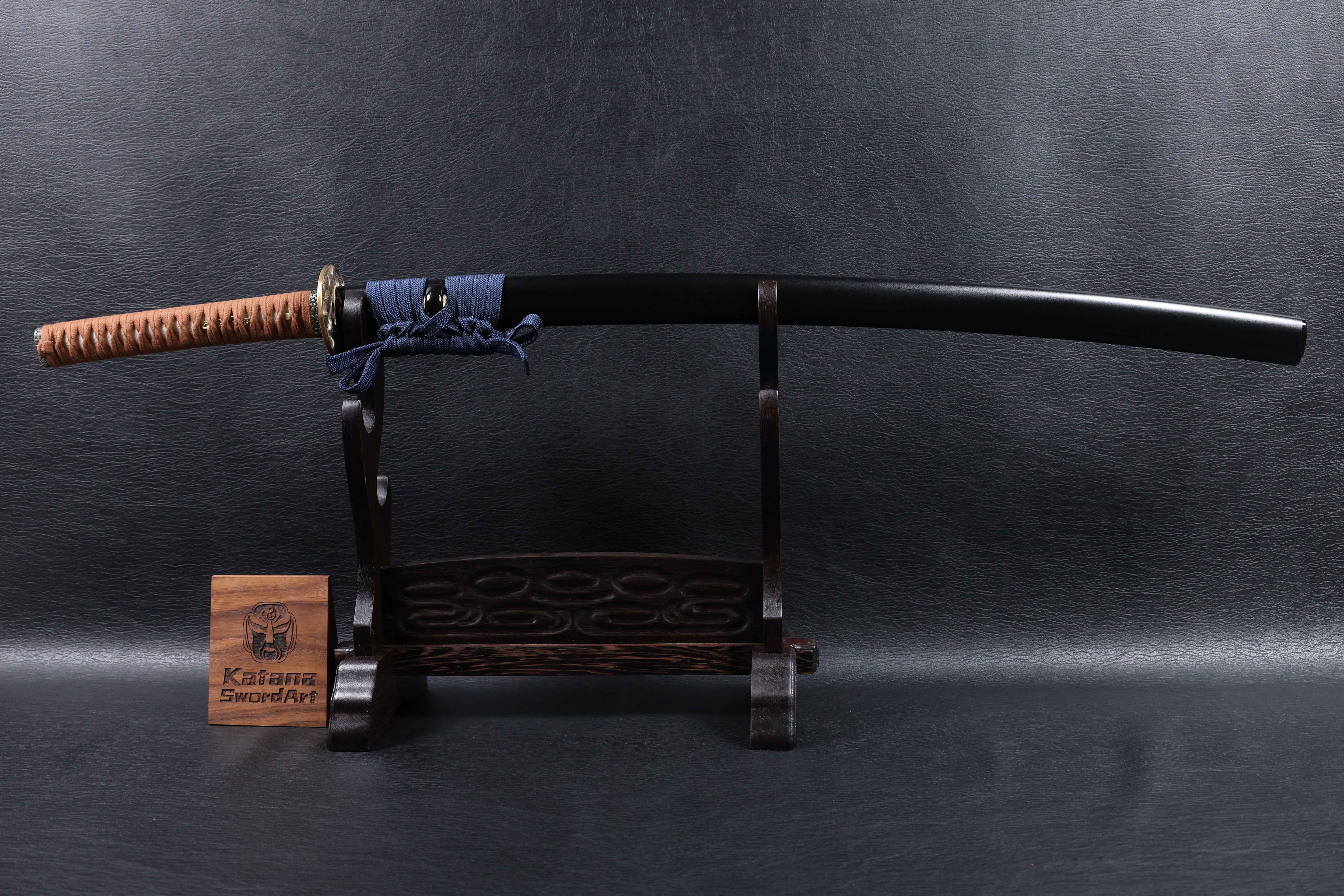 Katana Bokuden T10 Clay Tempered Blade with Notare Wave Hamon | KSA Huo