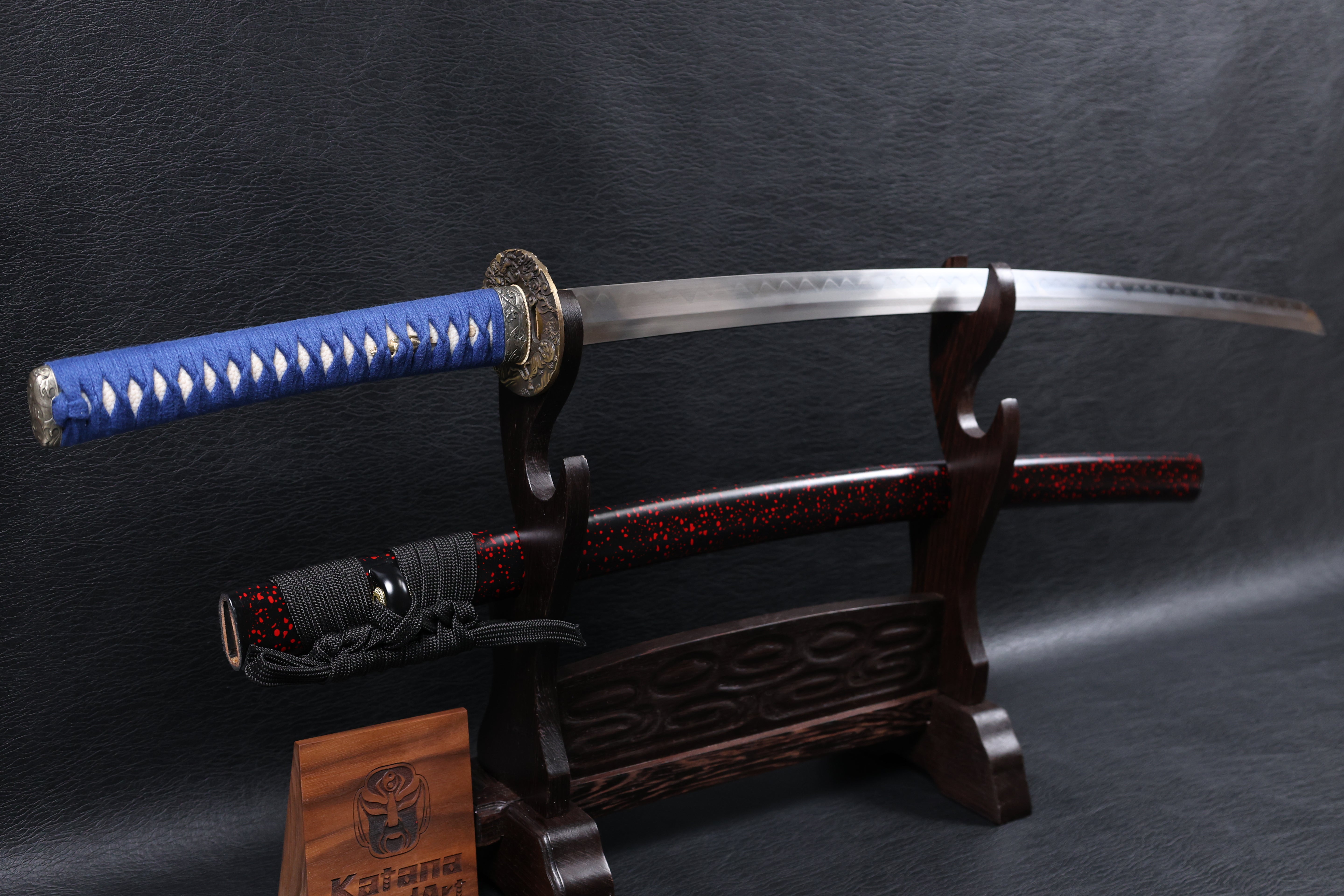 Katana Mitsunari T10 Clay Tempered Blade with Notare Wave Hamon | KSA Huo