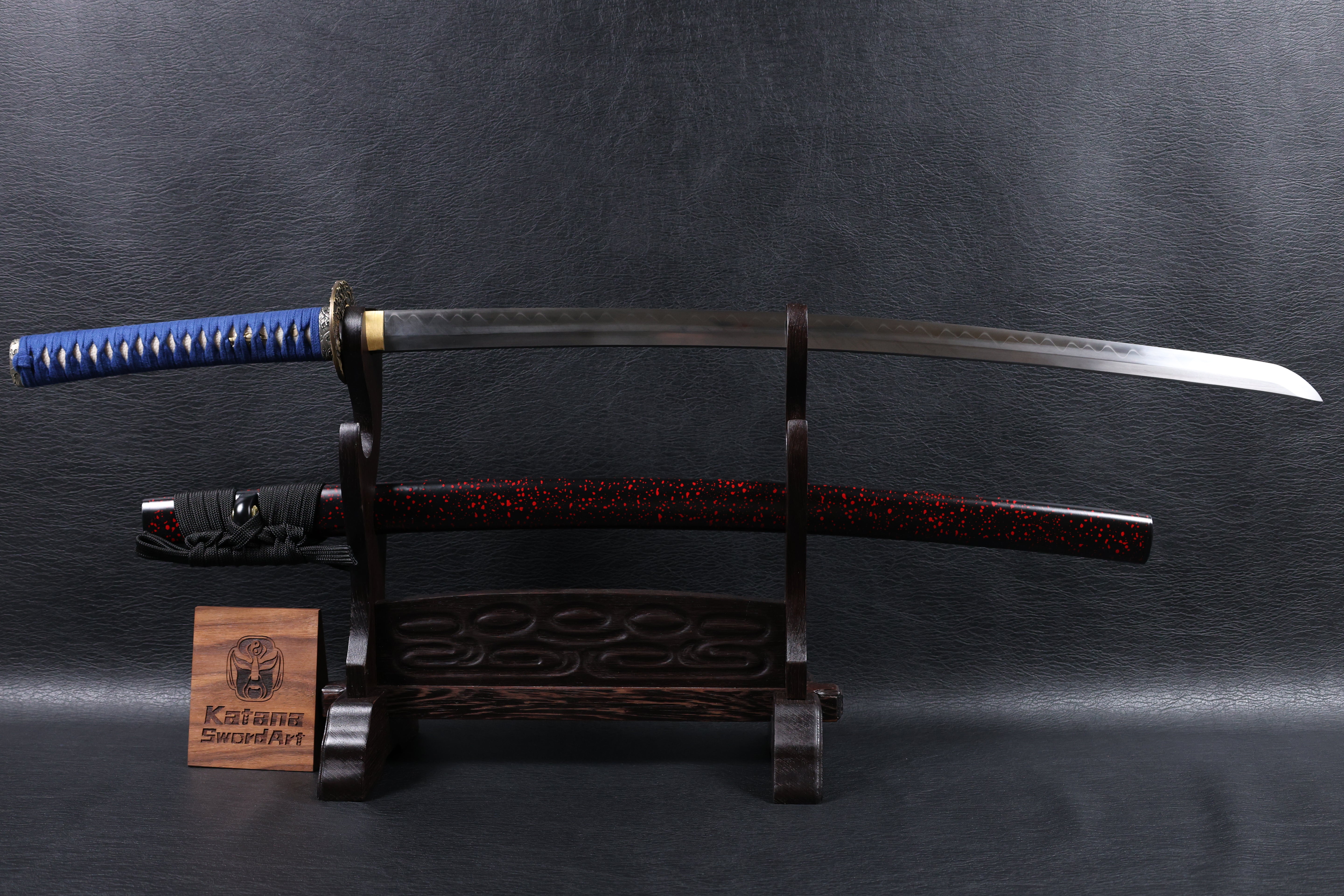 Katana Mitsunari T10 Clay Tempered Blade with Notare Wave Hamon | KSA Huo