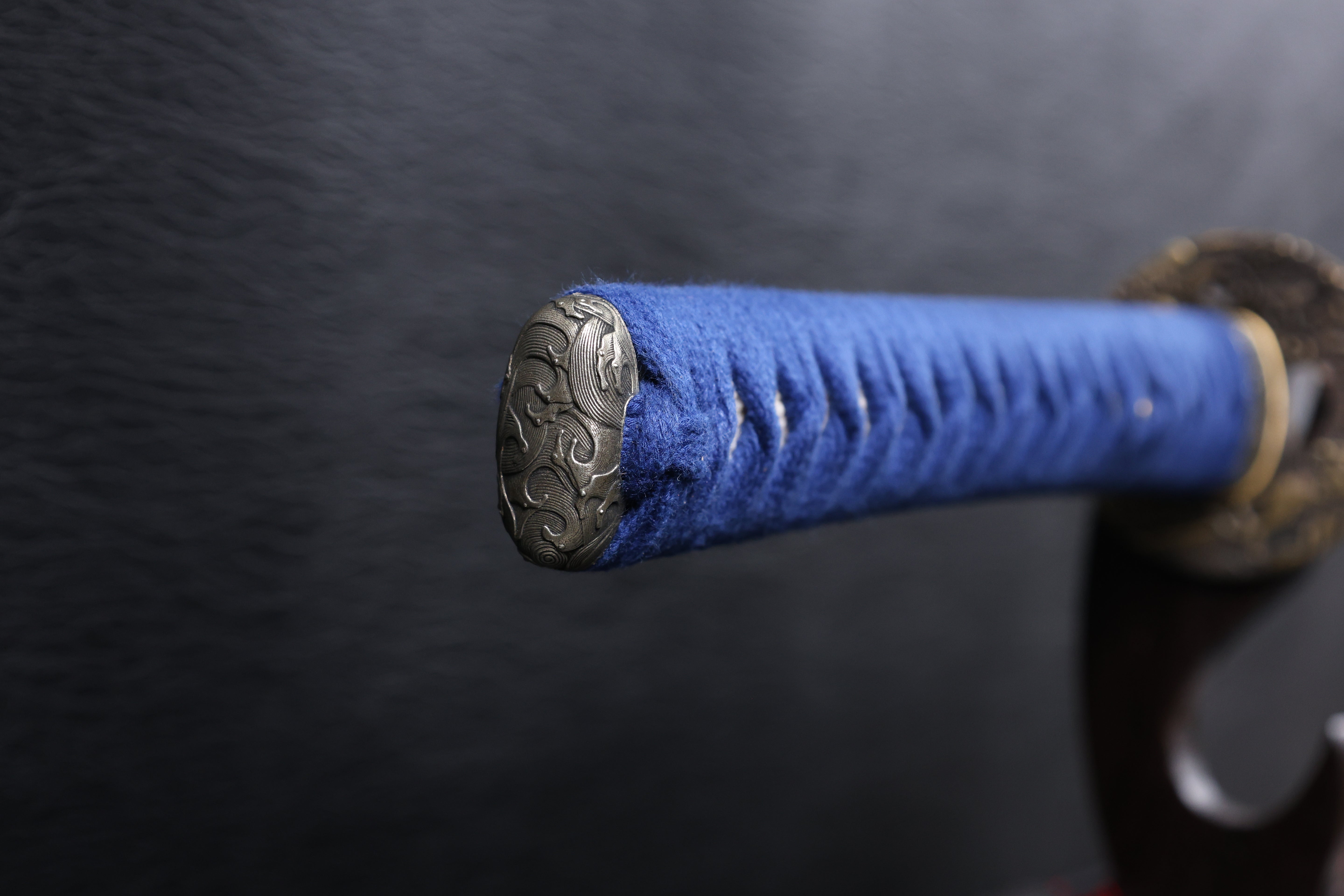 Katana Mitsunari T10 Clay Tempered Blade with Notare Wave Hamon | KSA Huo