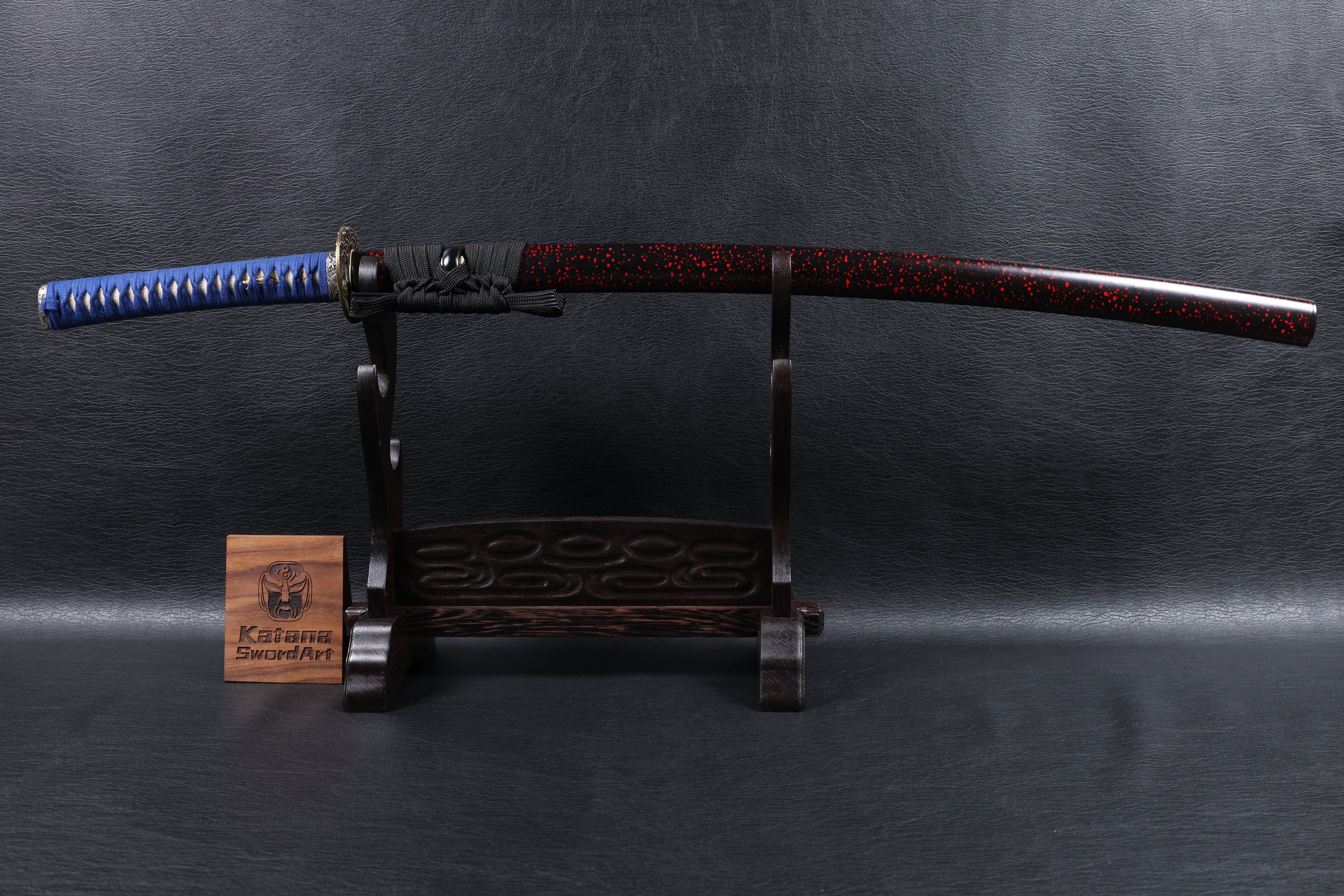 Katana Mitsunari T10 Clay Tempered Blade with Notare Wave Hamon | KSA Huo