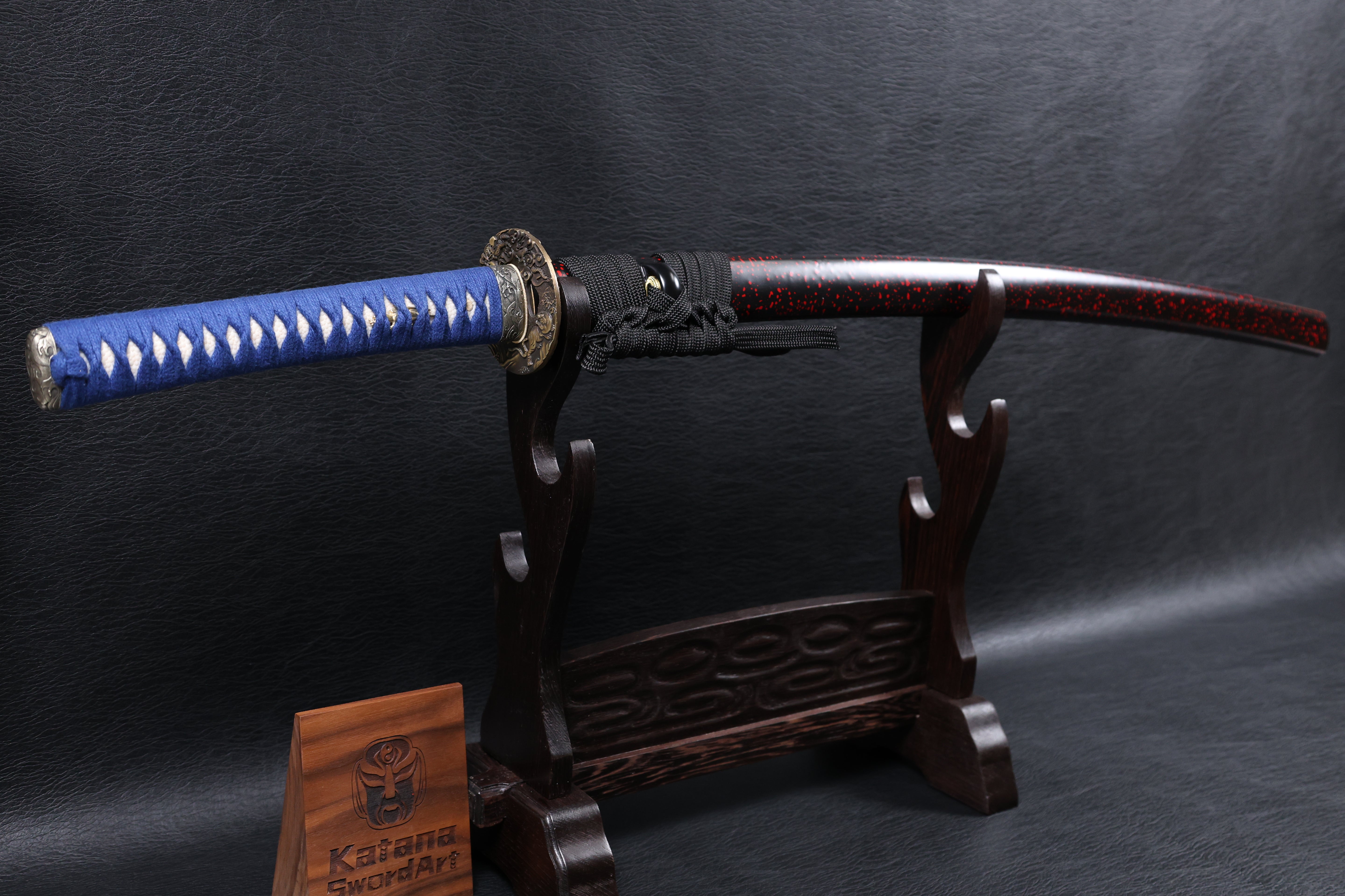 Katana Mitsunari T10 Clay Tempered Blade with Notare Wave Hamon | KSA Huo