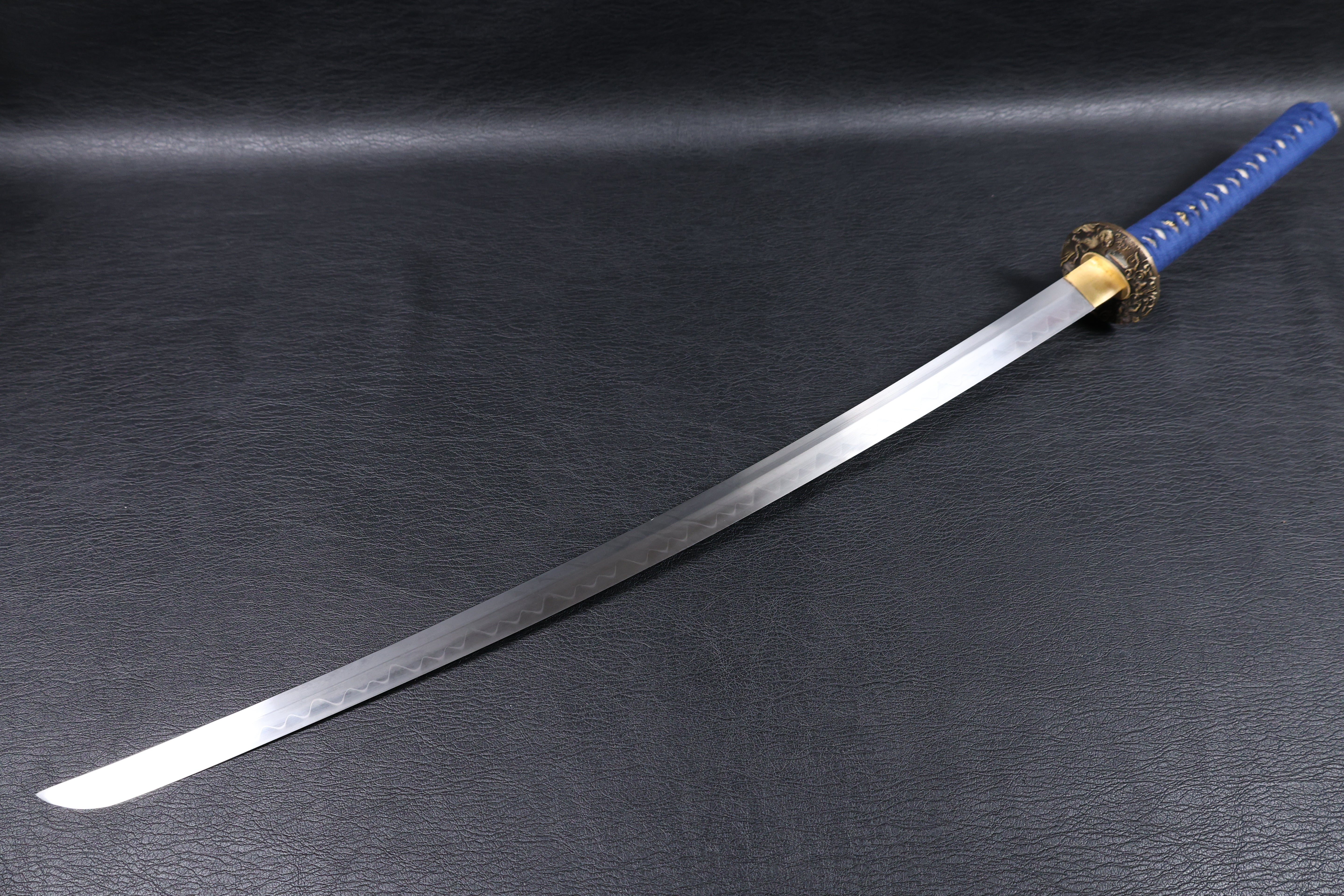 Katana Mitsunari T10 Clay Tempered Blade with Notare Wave Hamon | KSA Huo