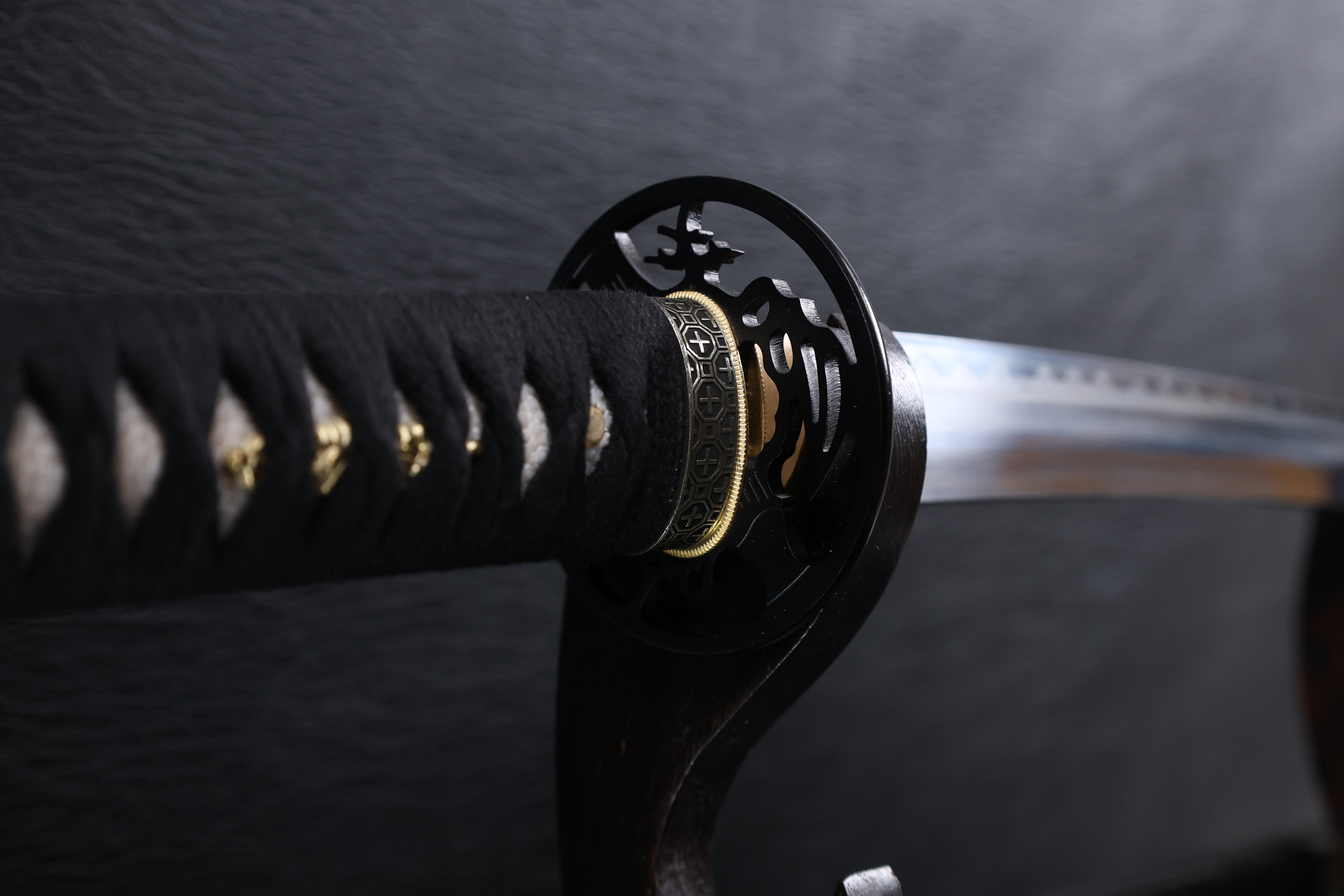 Katana Kiyomasa T10 Clay Tempered Blade with Notare Wave Hamon | KSA Huo