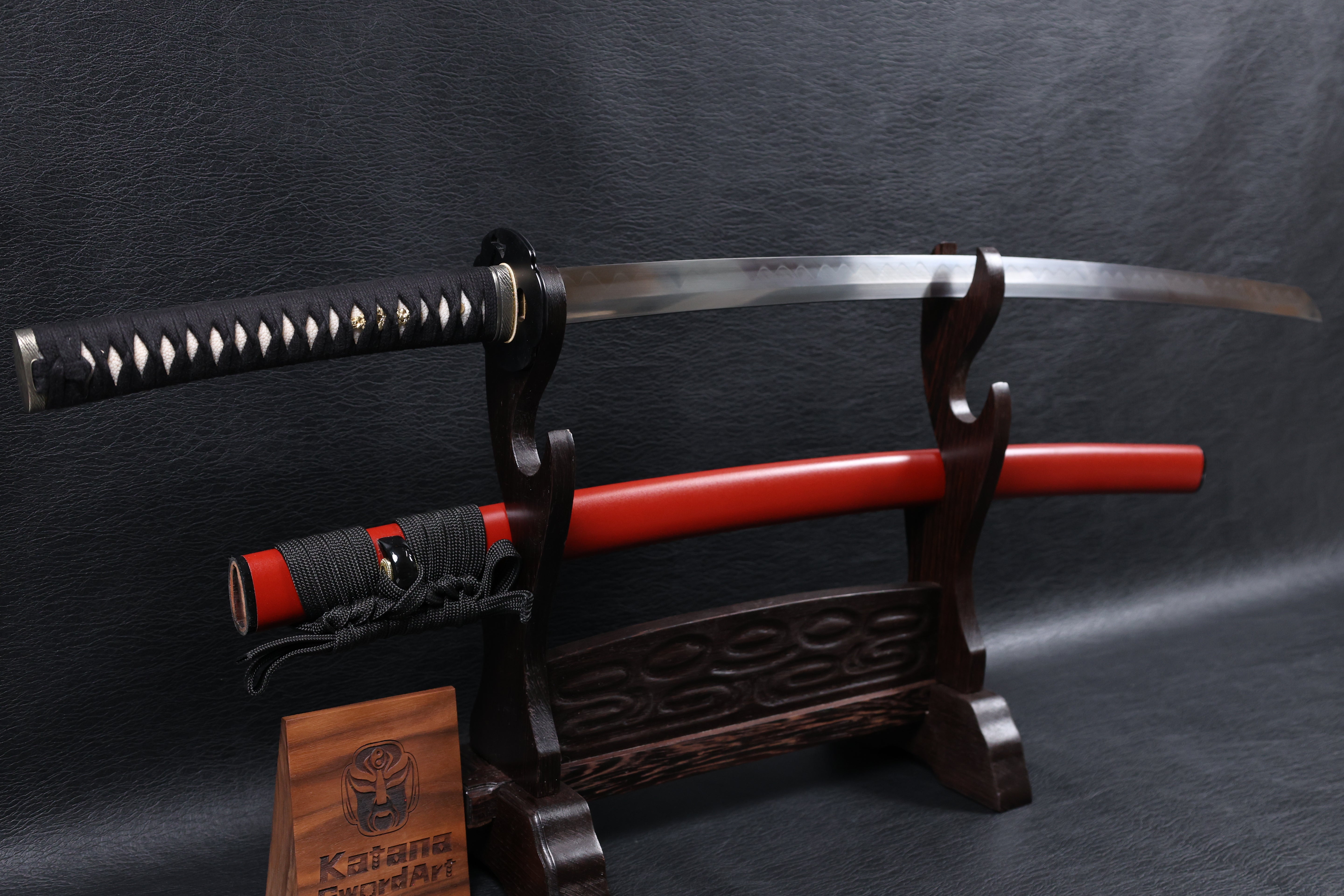 Katana Motonari T10 Clay Tempered Blade with Notare Wave Hamon | KSA Huo