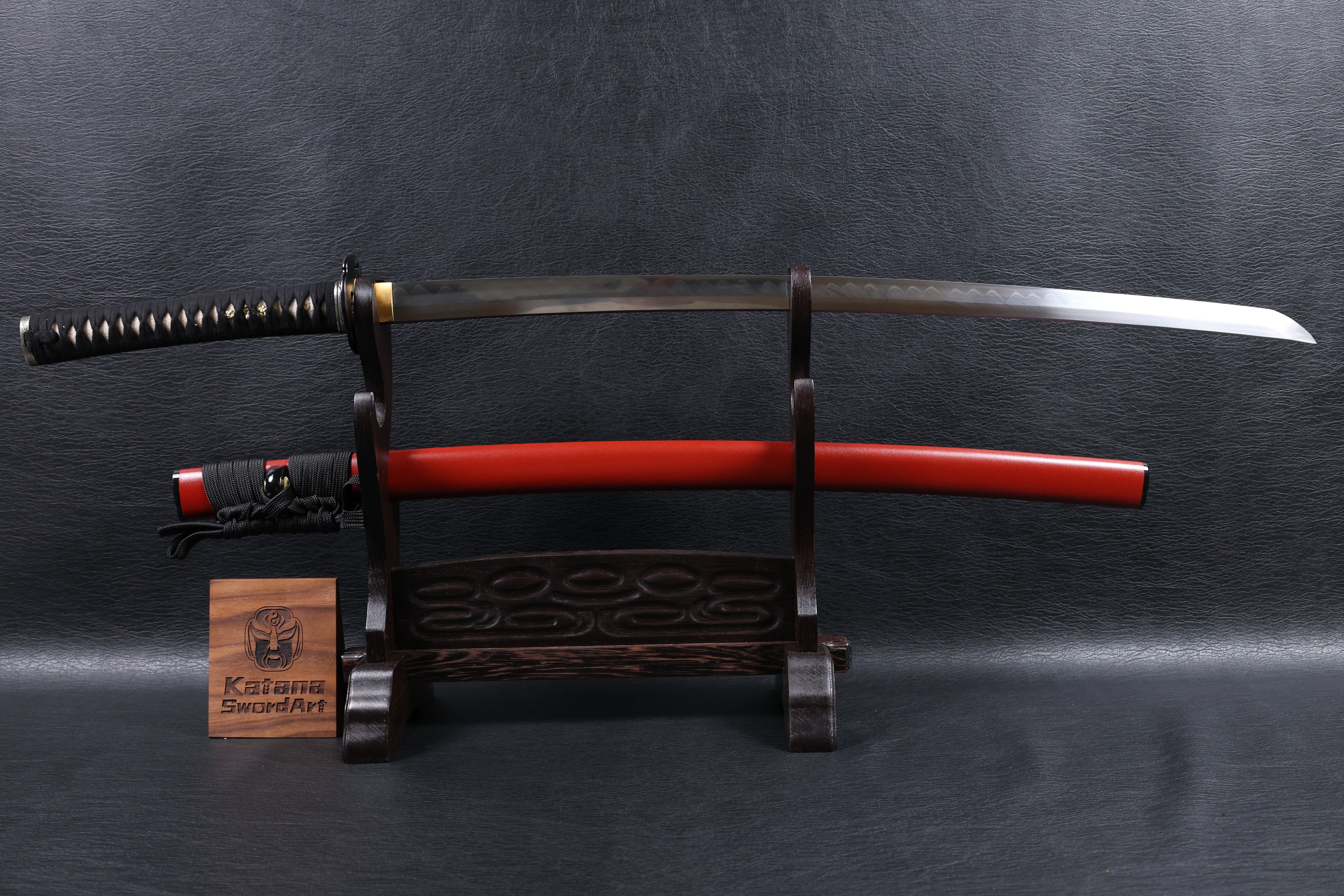 Katana Motonari T10 Clay Tempered Blade with Notare Wave Hamon | KSA Huo
