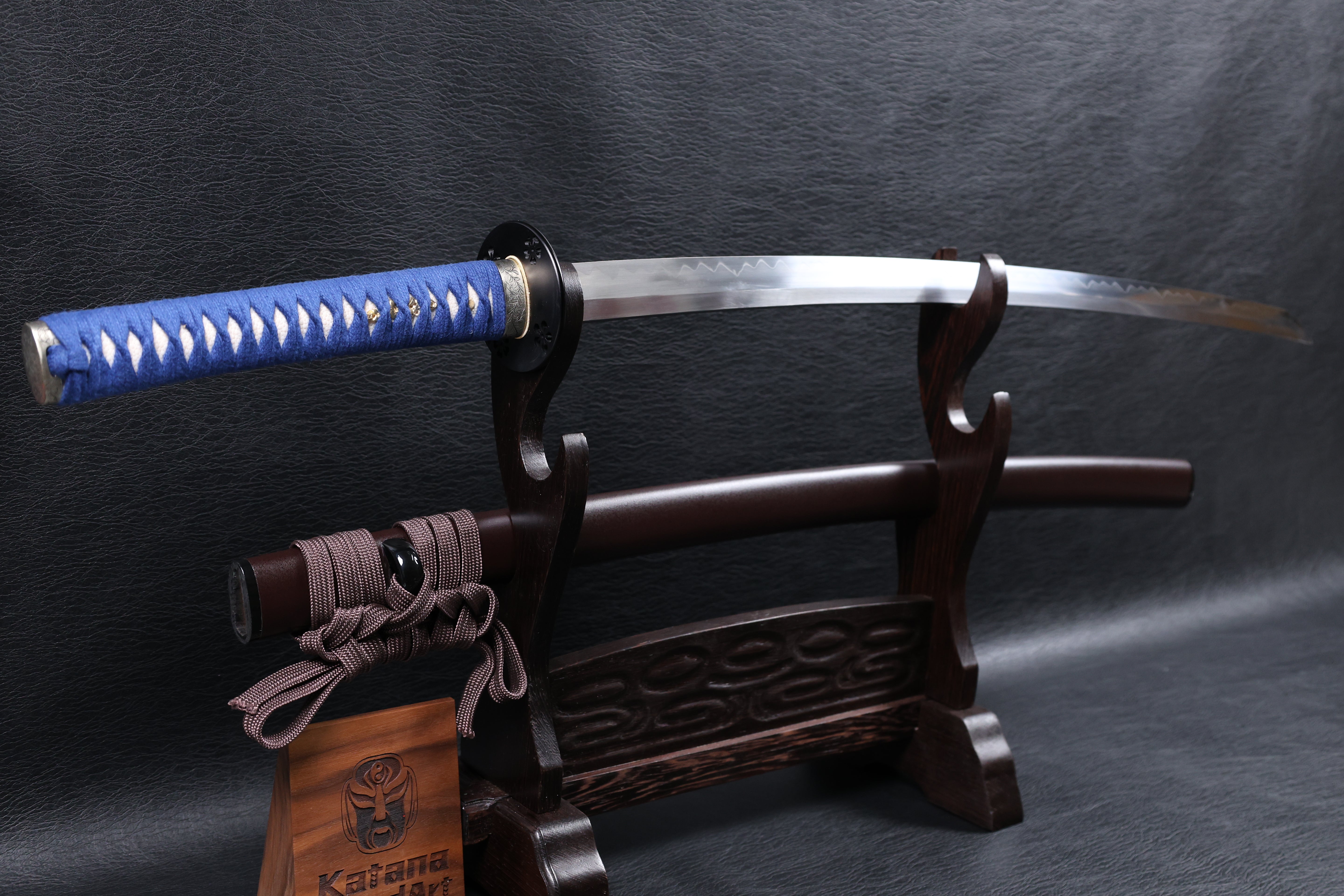 Katana Masashige T10 Clay Tempered Blade with Notare Wave Hamon | KSA Huo