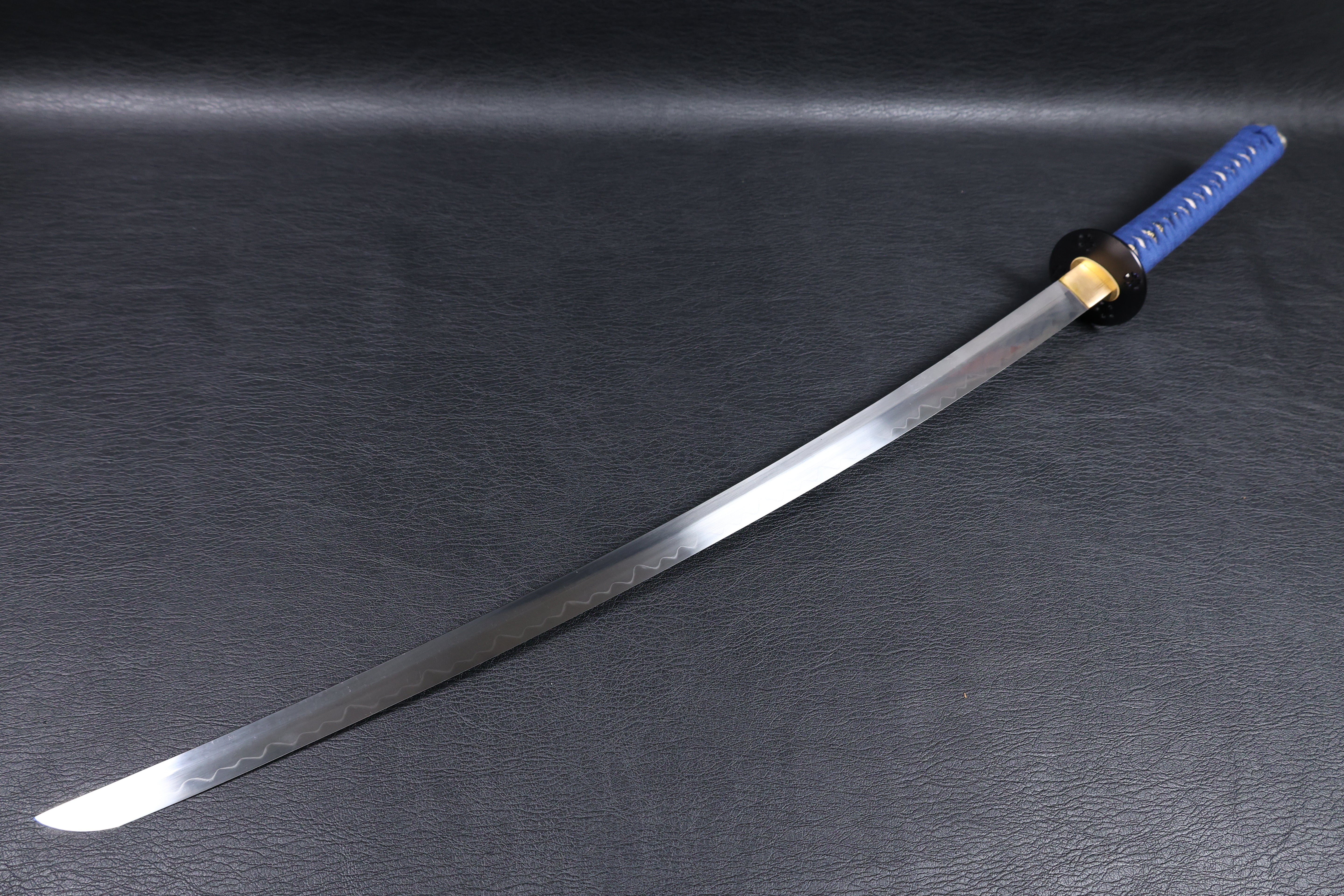 Katana Masashige T10 Clay Tempered Blade with Notare Wave Hamon | KSA Huo