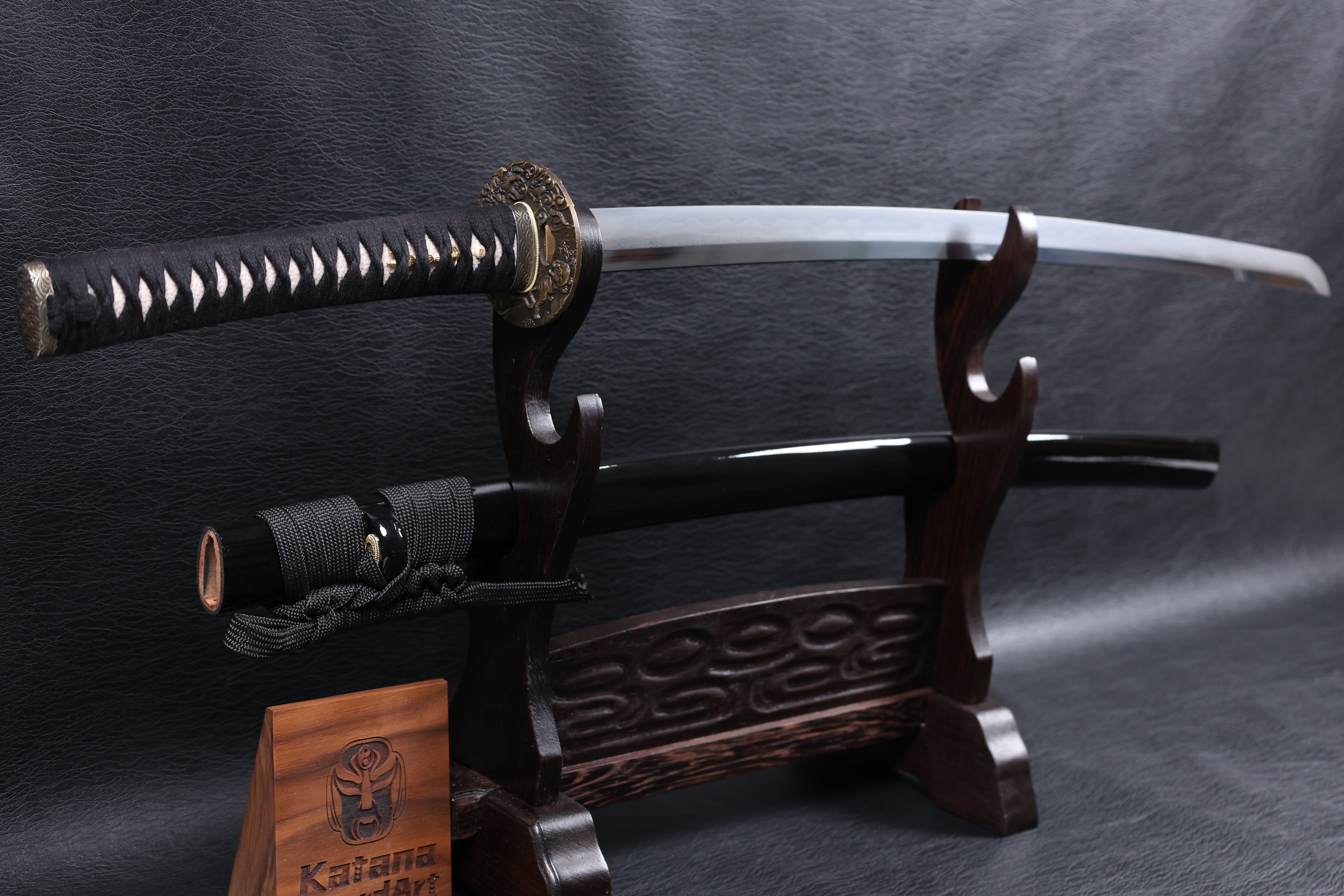 Katana Nagamasa Folded Steel Clay Tempered Blade with Sanbonsugi Hamon | KSA Hua