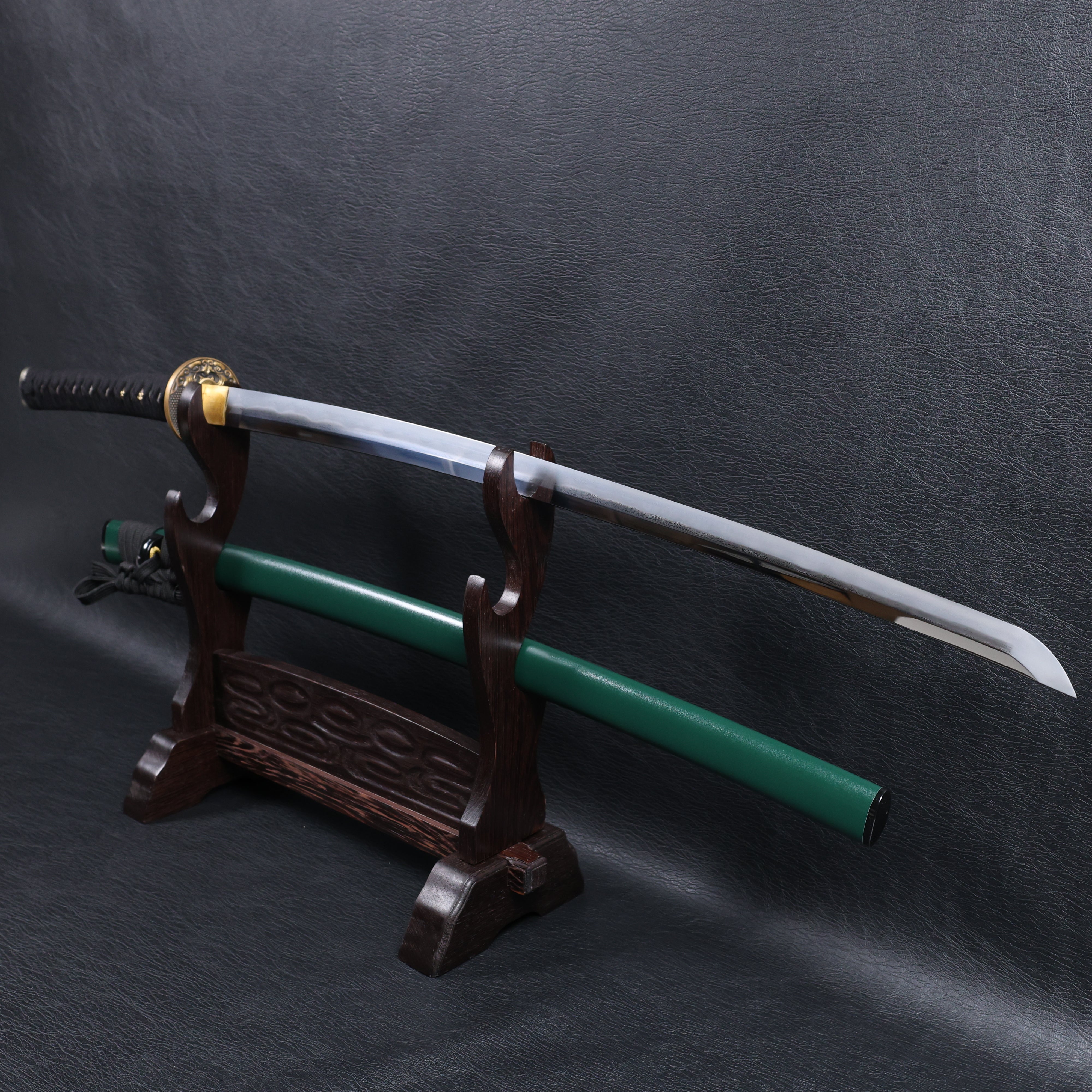 Katana Dōsan Folded Steel Clay Tempered Blade with Sanbonsugi Hamon | KSA Jiang