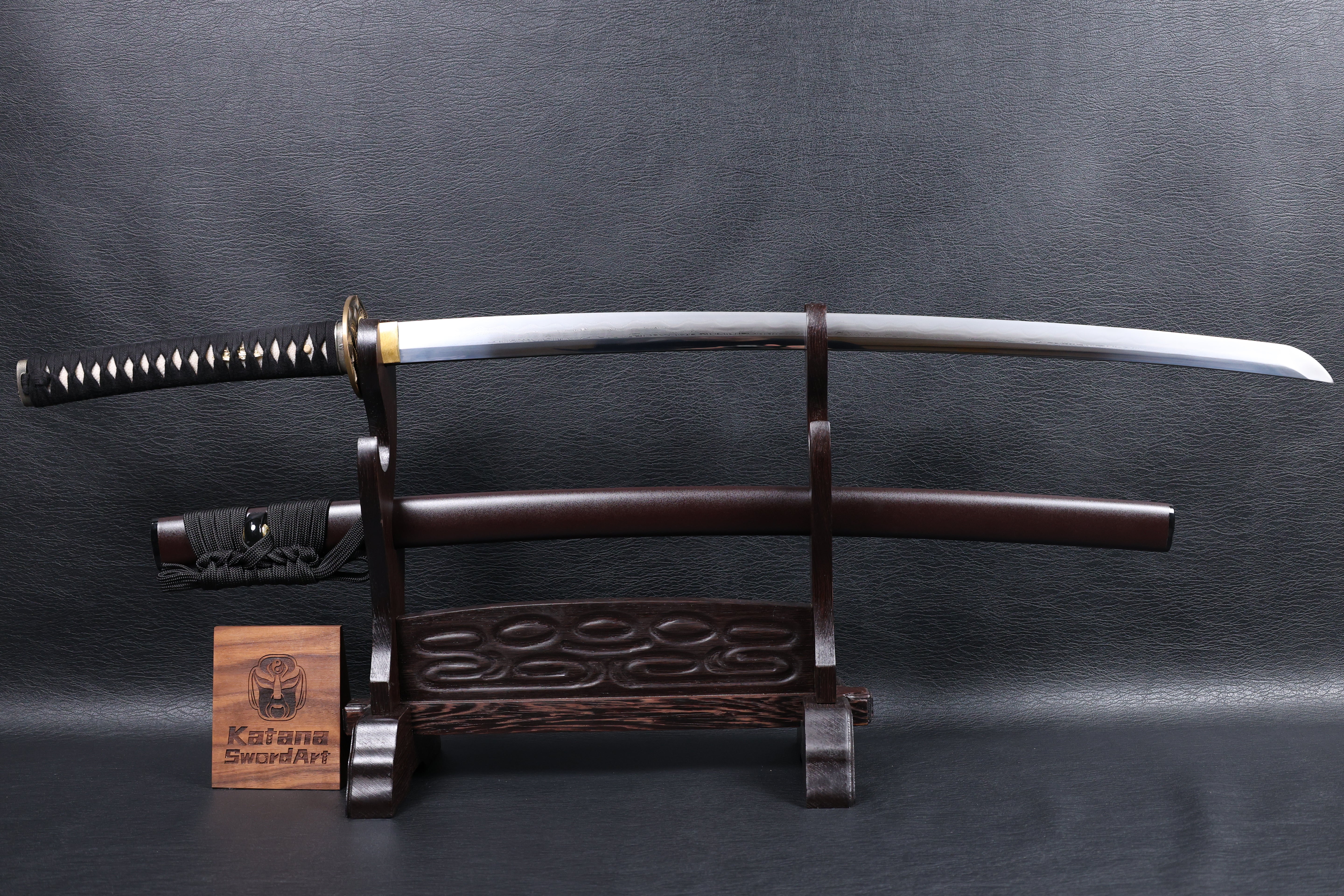 Katana Tatsuoki Folded Steel Clay Tempered Blade with Sanbonsugi Hamon | KSA Jiang
