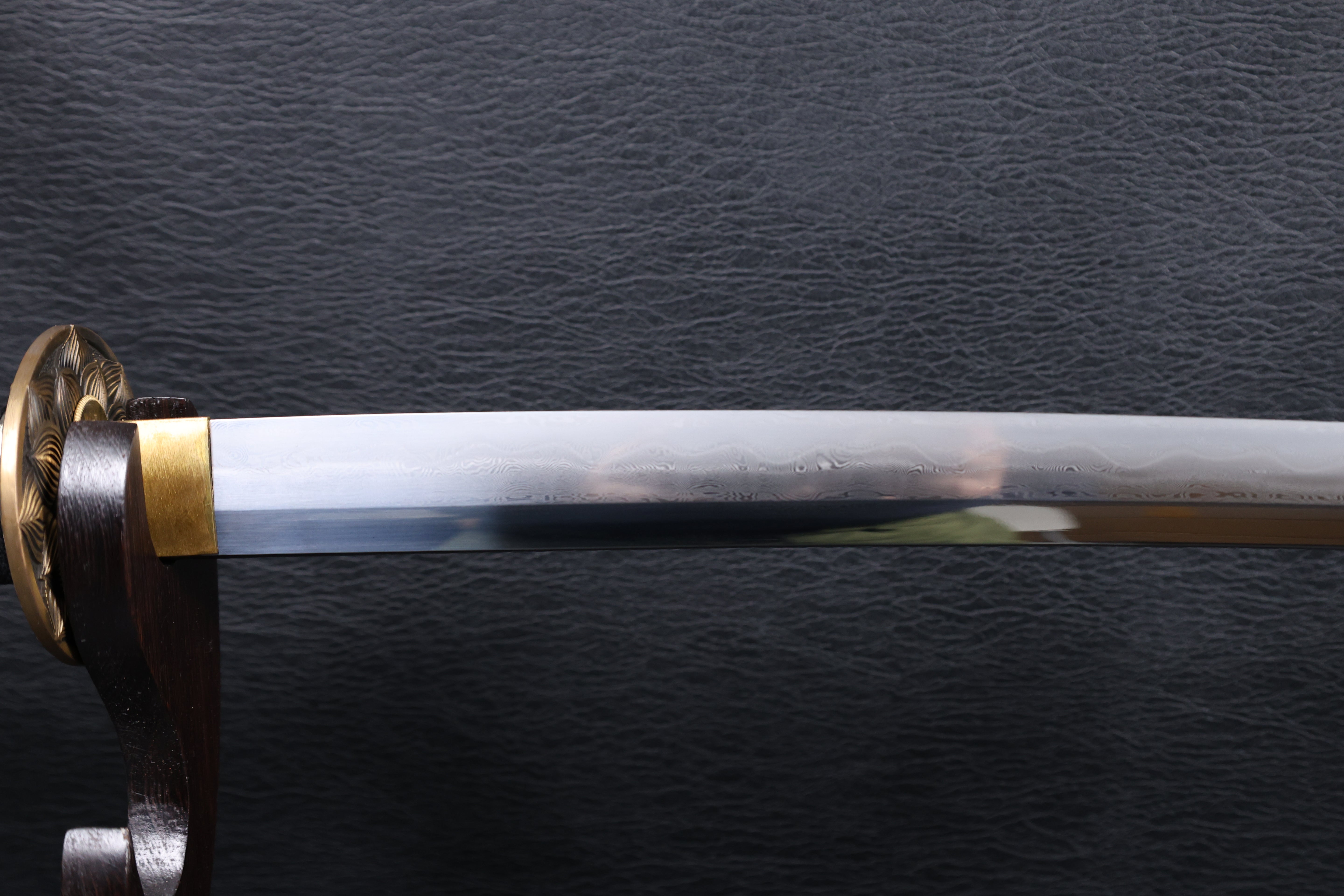 Katana Tatsuoki Folded Steel Clay Tempered Blade with Sanbonsugi Hamon | KSA Jiang