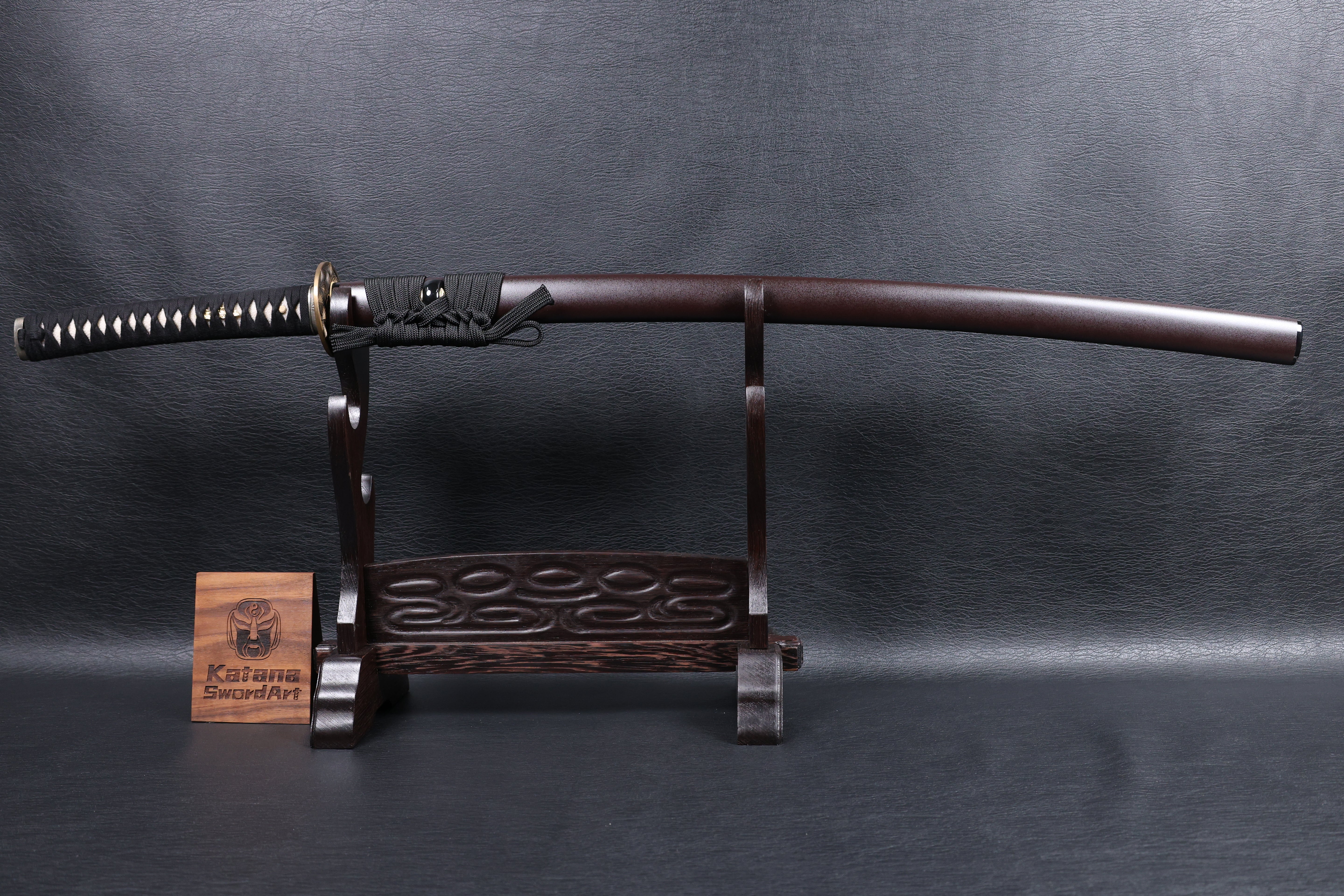 Katana Tatsuoki Folded Steel Clay Tempered Blade with Sanbonsugi Hamon | KSA Jiang