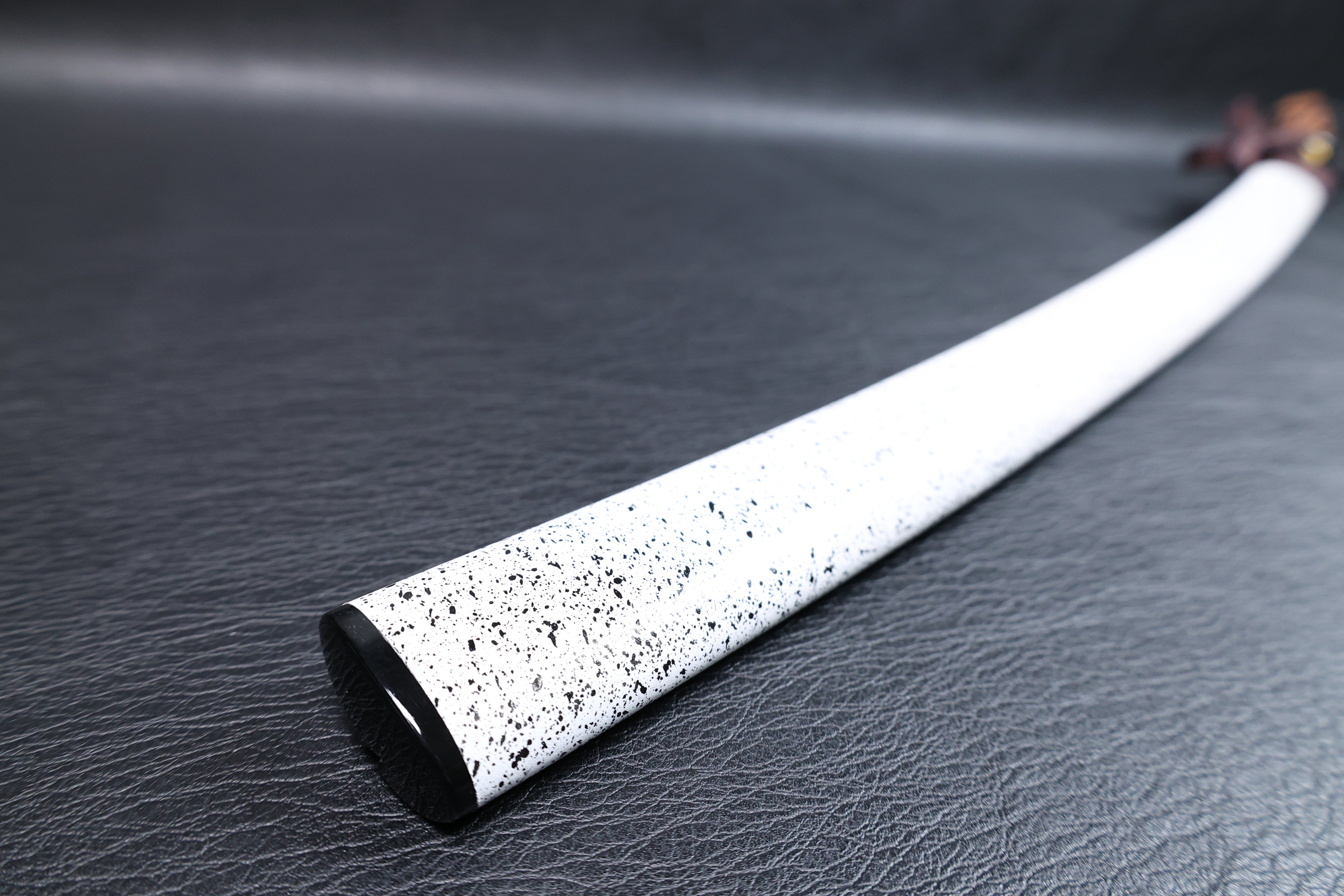 Katana Shōun 9260 Spring Steel Premium Mirror Polish with White Speckled Saya | KSA Jiang