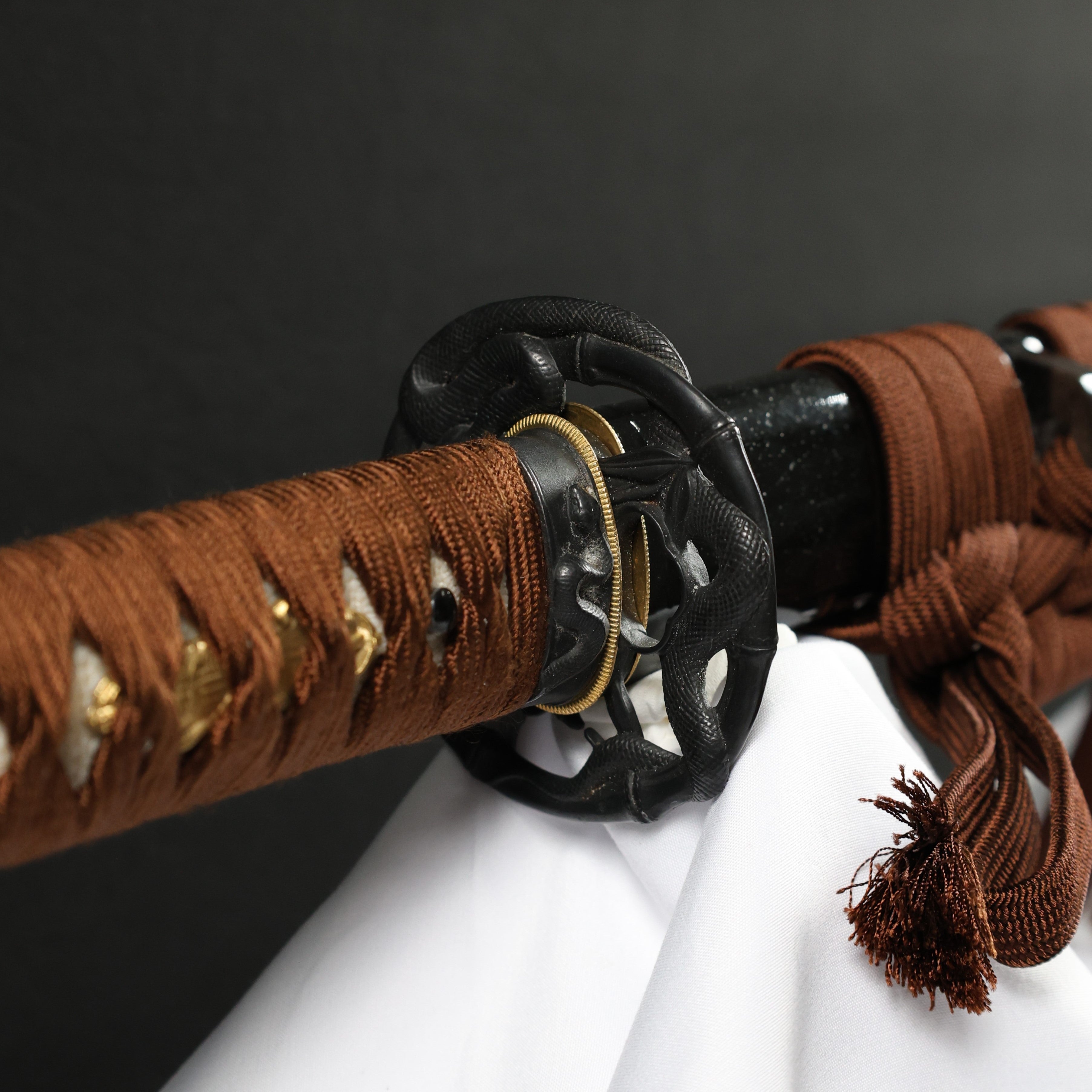 Katana Serpent Wave Folded Steel Blade Janami Koshirae 蛇濤 | TangGu Sword