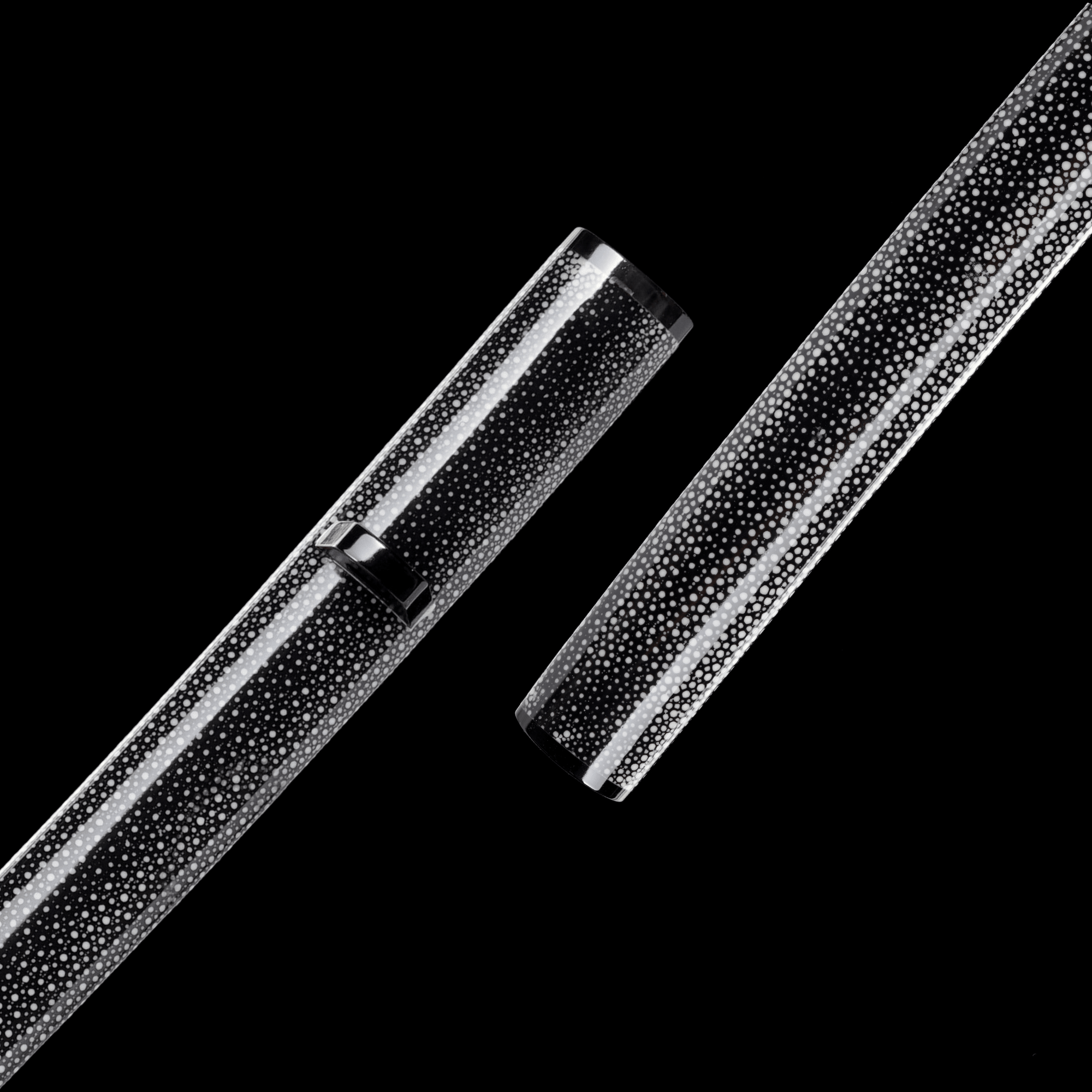 Black Rayskin Wrapped Saya For Katana Wakizashi Tanto Samurai Sword | KatanaSwordArt Saya For Sale 2025