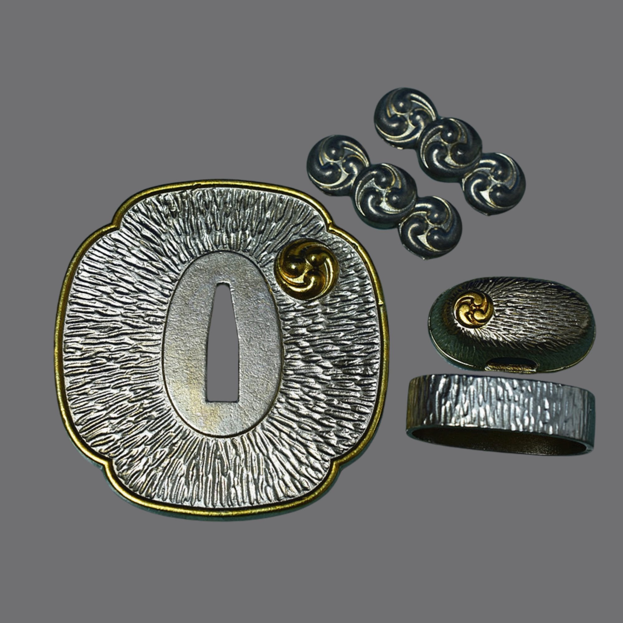 Brass Tsuba with Mitsudomoe Triskelion Design | KatanaSwordArt Tsuba For Sale 2025