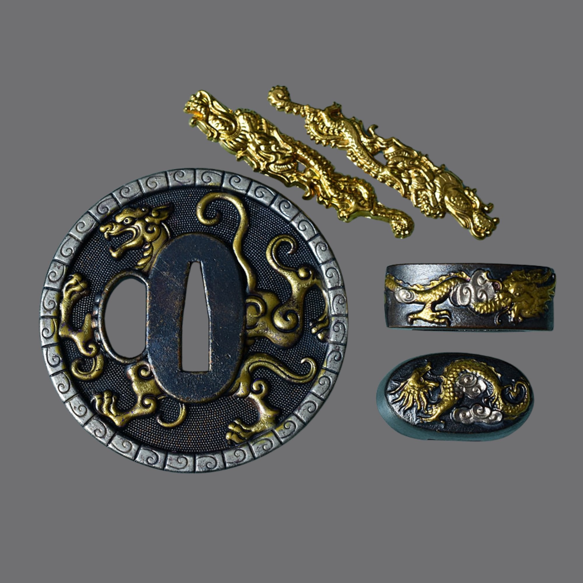 Brass Tsuba with Mythical Beast Design | KatanaSwordArt Tsuba For Sale 2025